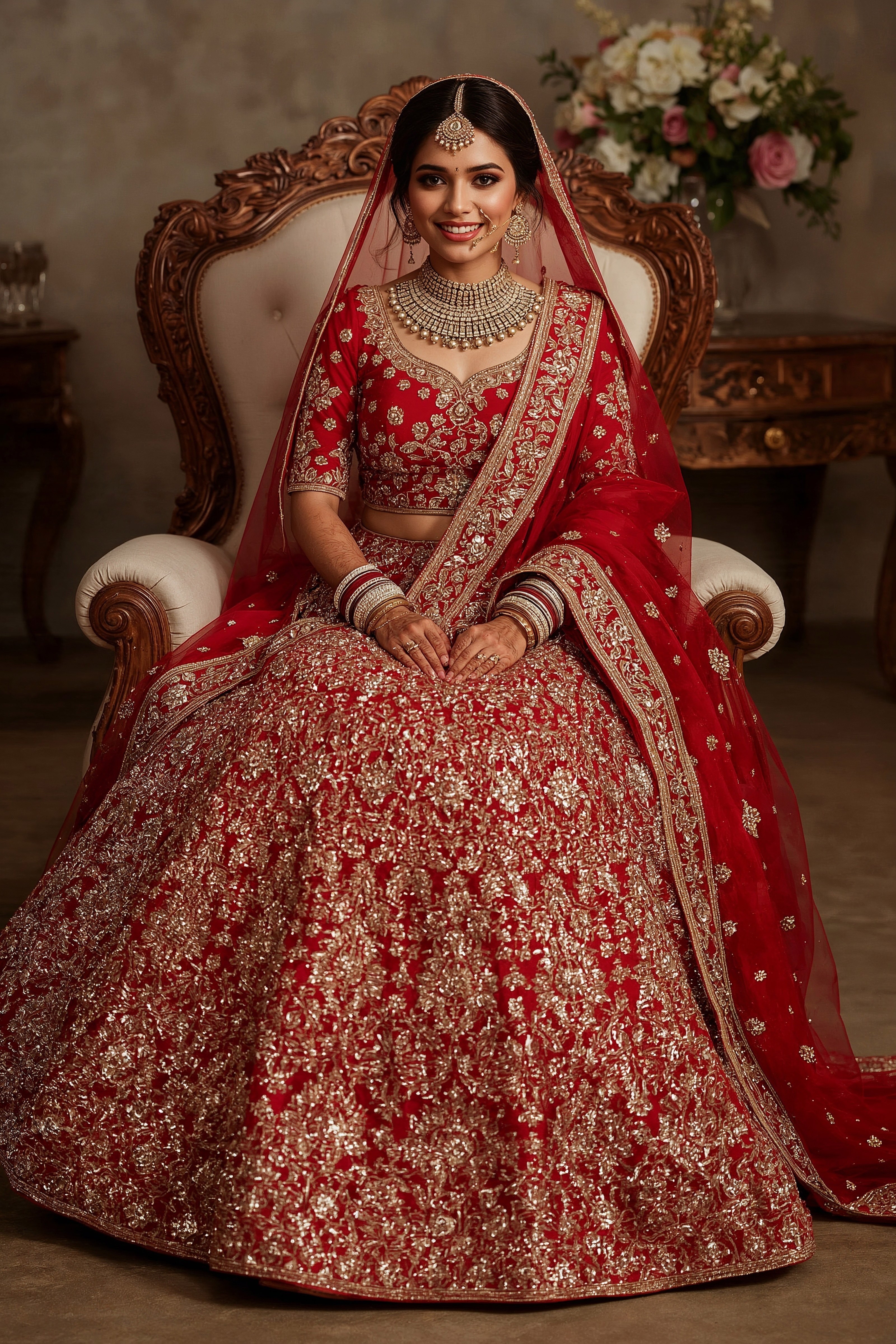 Royal Red Bridal Lehenga: Timeless Indian Wedding Glamour