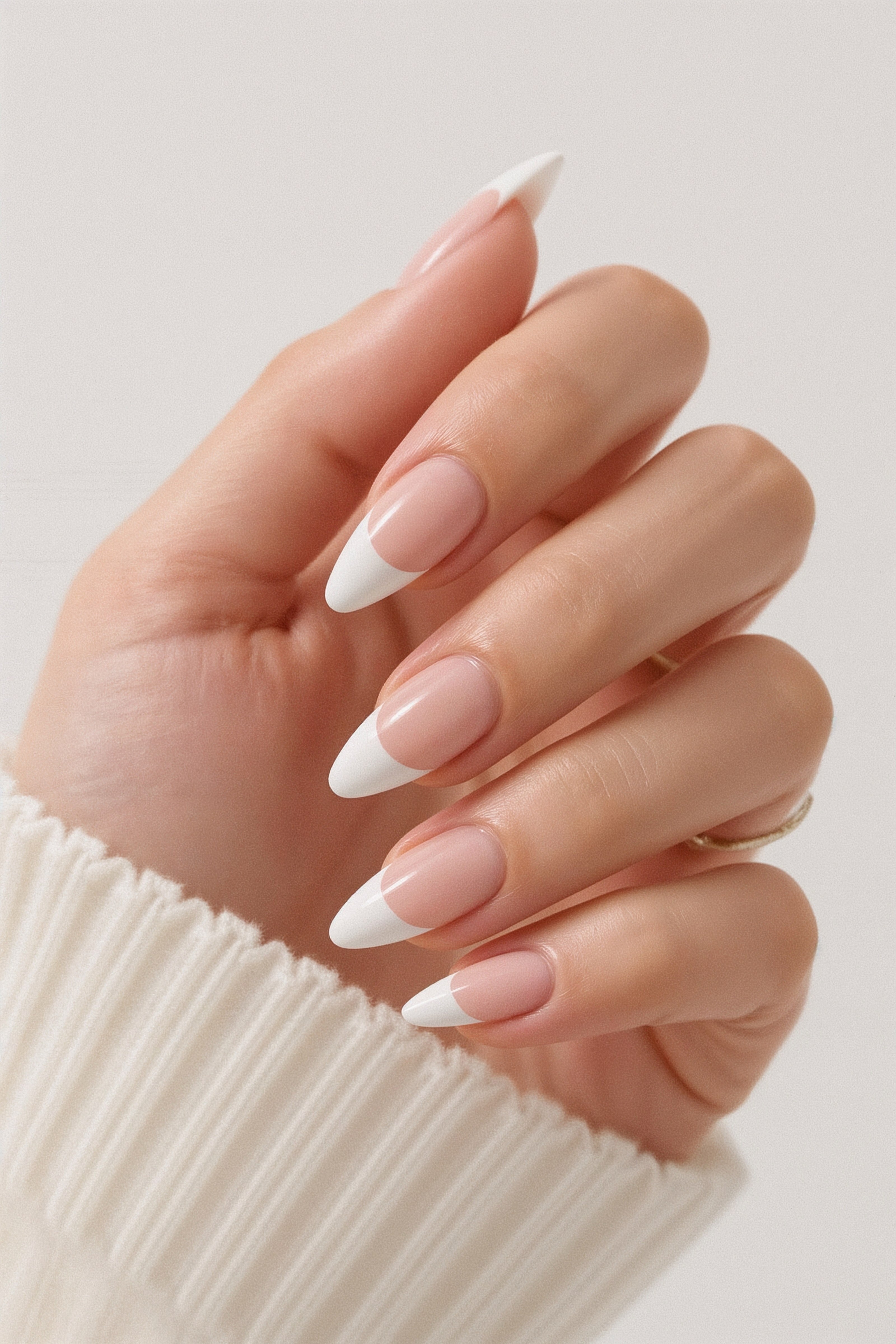 Chic Neutral Ombre Graduation Nails: The Clean Girl Aesthetic