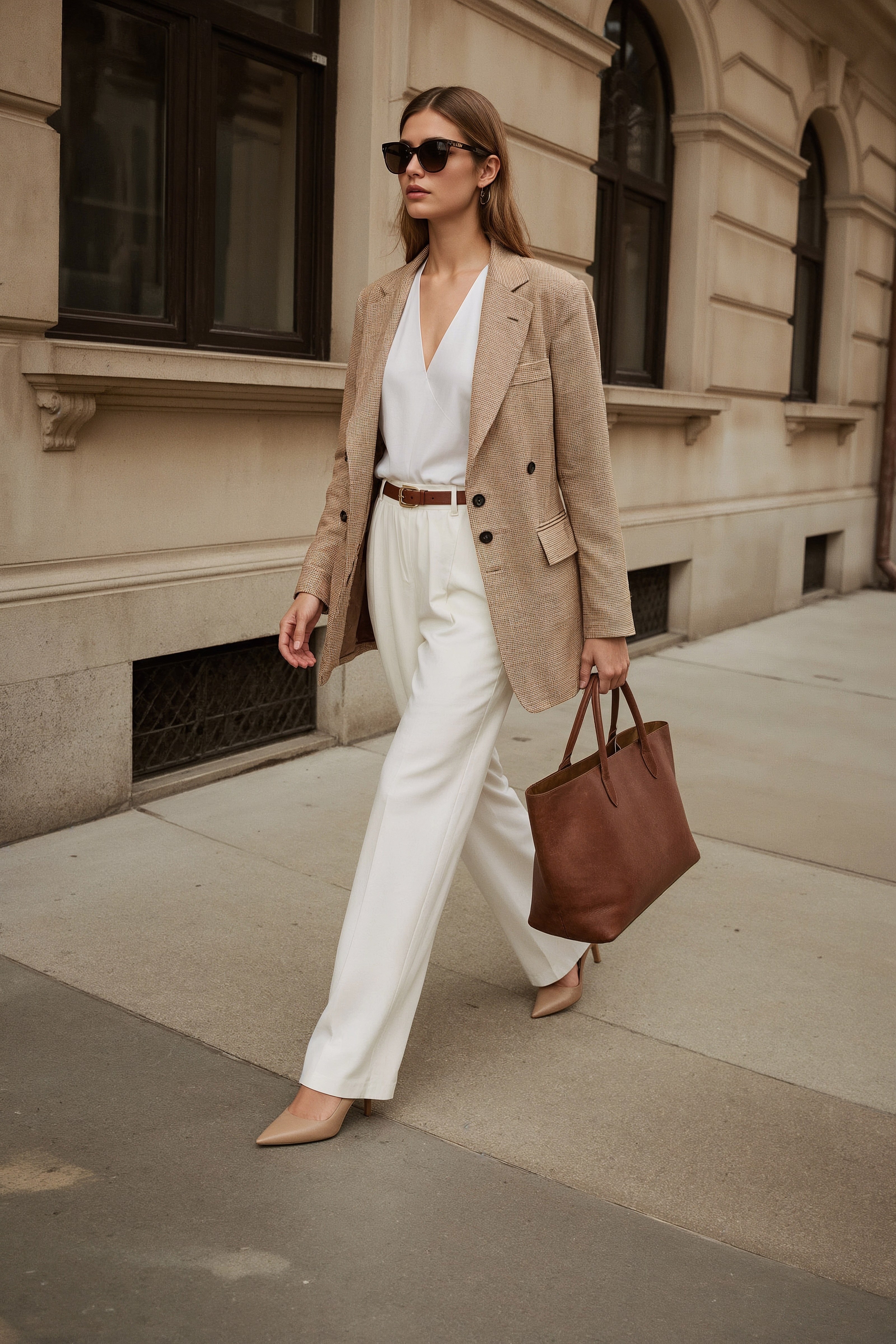 Polished Office Fashion: Executive Beige Blazer Looks for Work