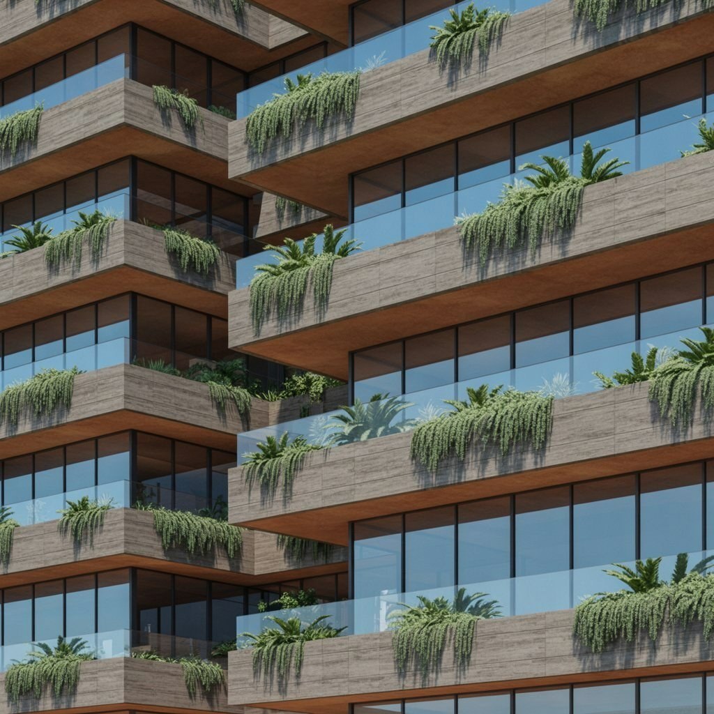 Modern Multi-Story Elevations: Stone, Glass, and Concrete Designs
