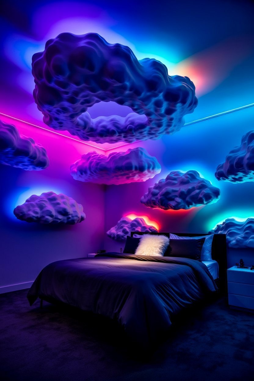 DIY LED Cloud Ceiling: Aesthetic Room Lighting Ideas