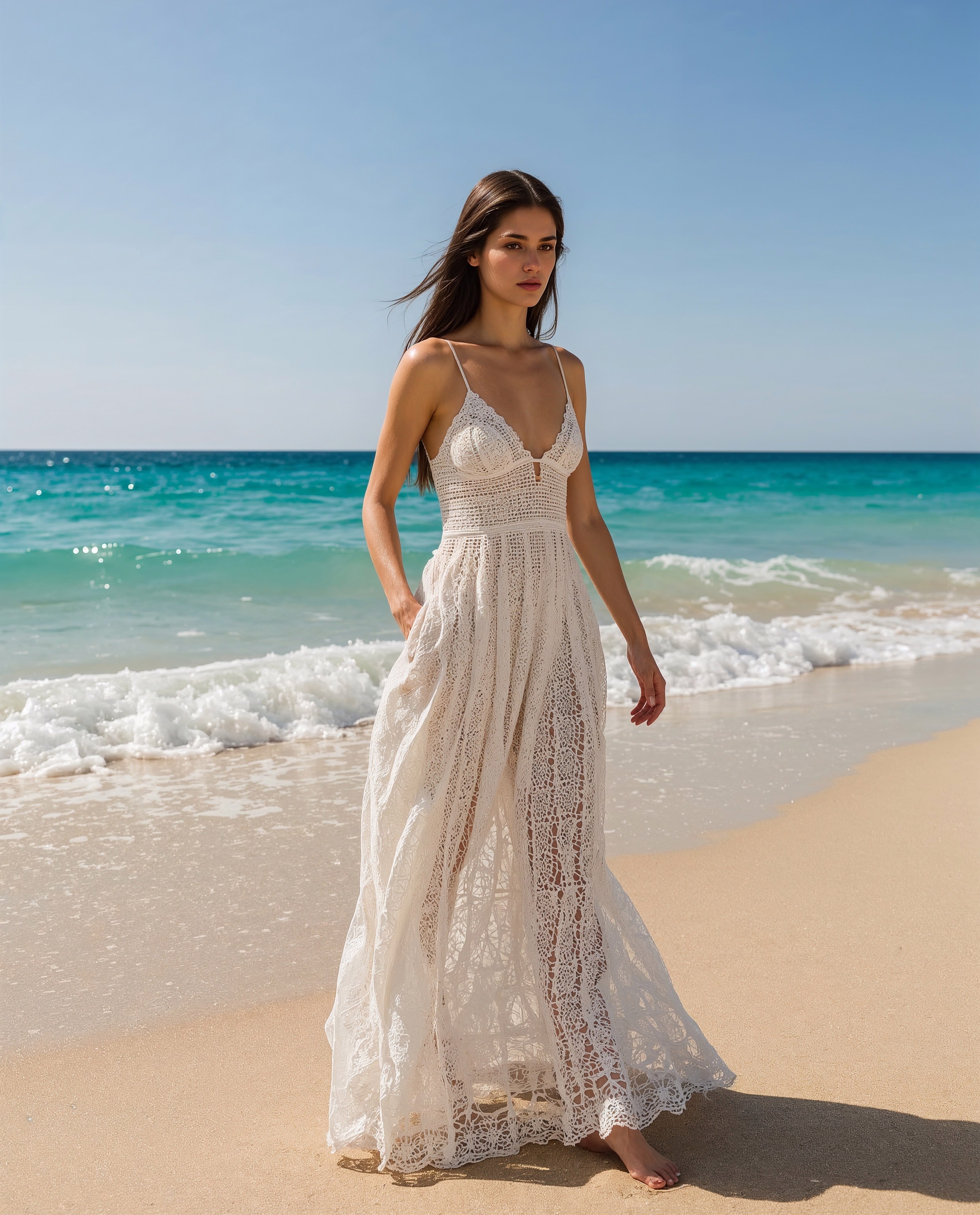 Boho Summer Outfits: Chic Crochet Long Dresses for Beach Bliss