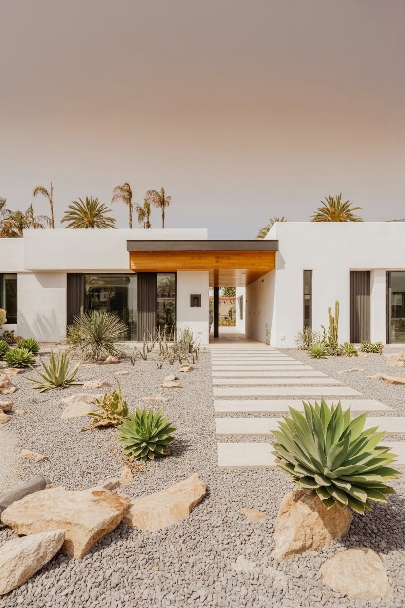 Bold Agave Designs for Modern Desert Front Yards