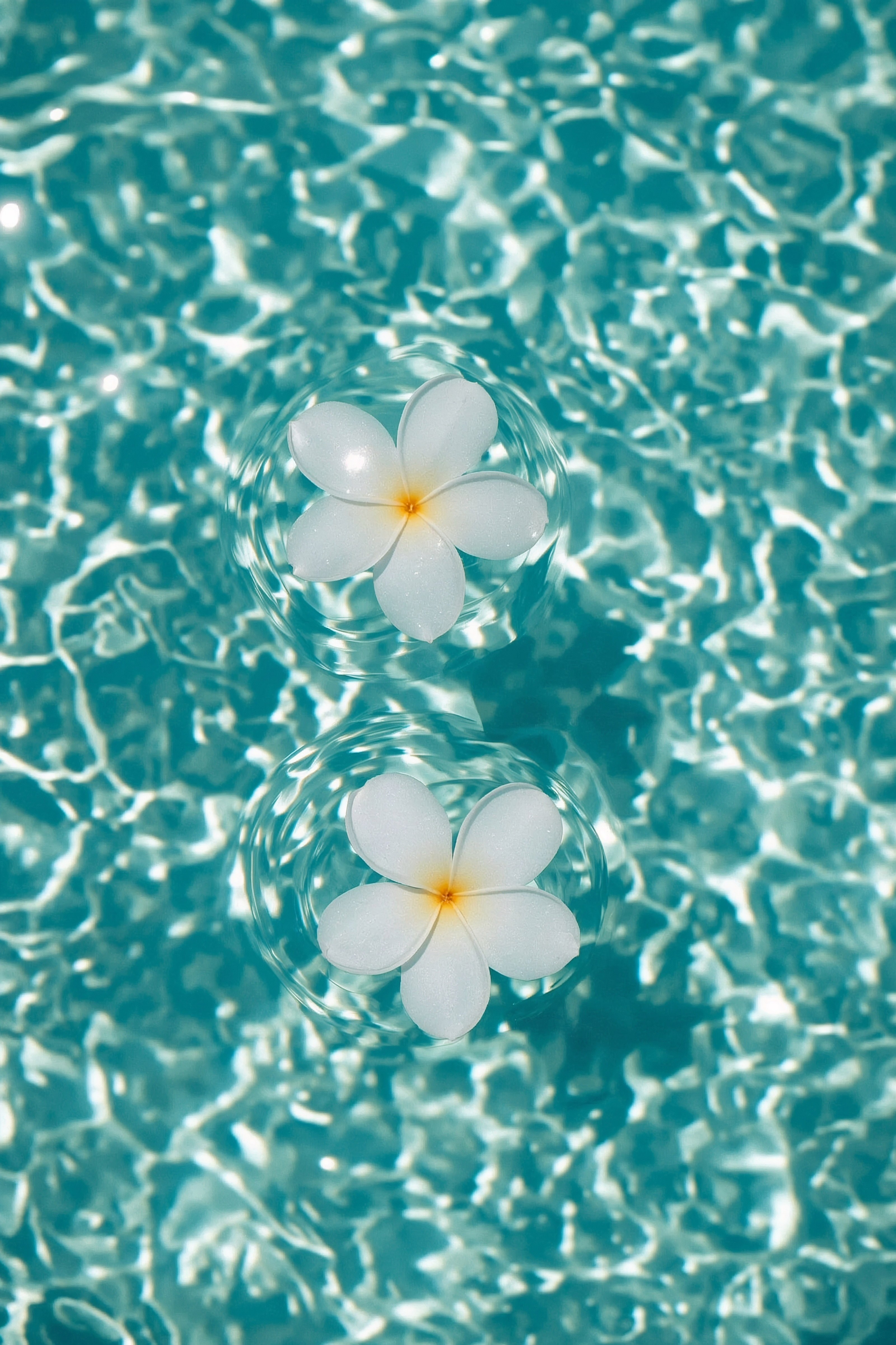 Floating Flowers: Tranquil 4K Aesthetic Wallpaper for Your Home Screen