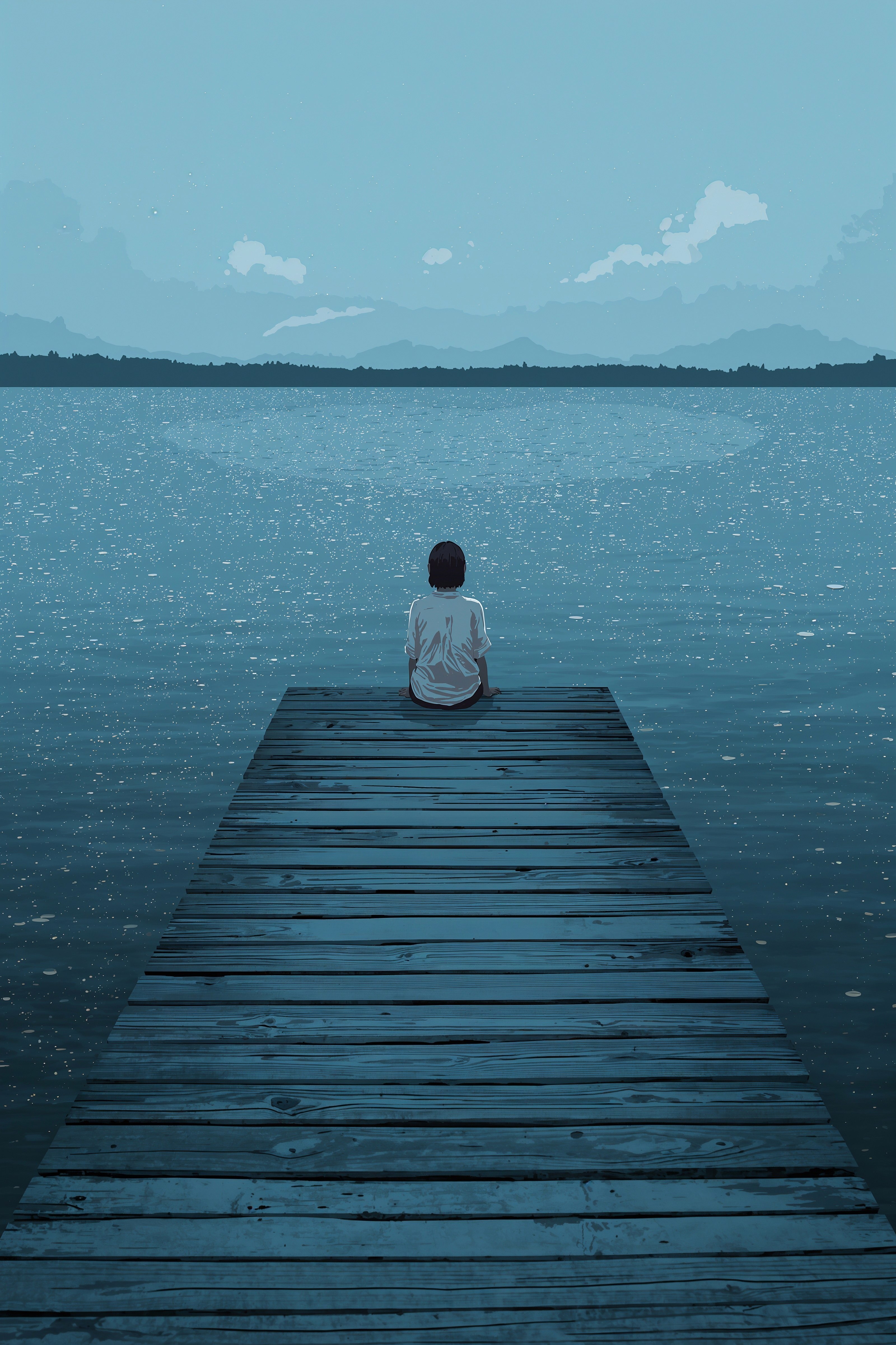 Deep Thought Art: Scenic Landscape for Soulful Reflection