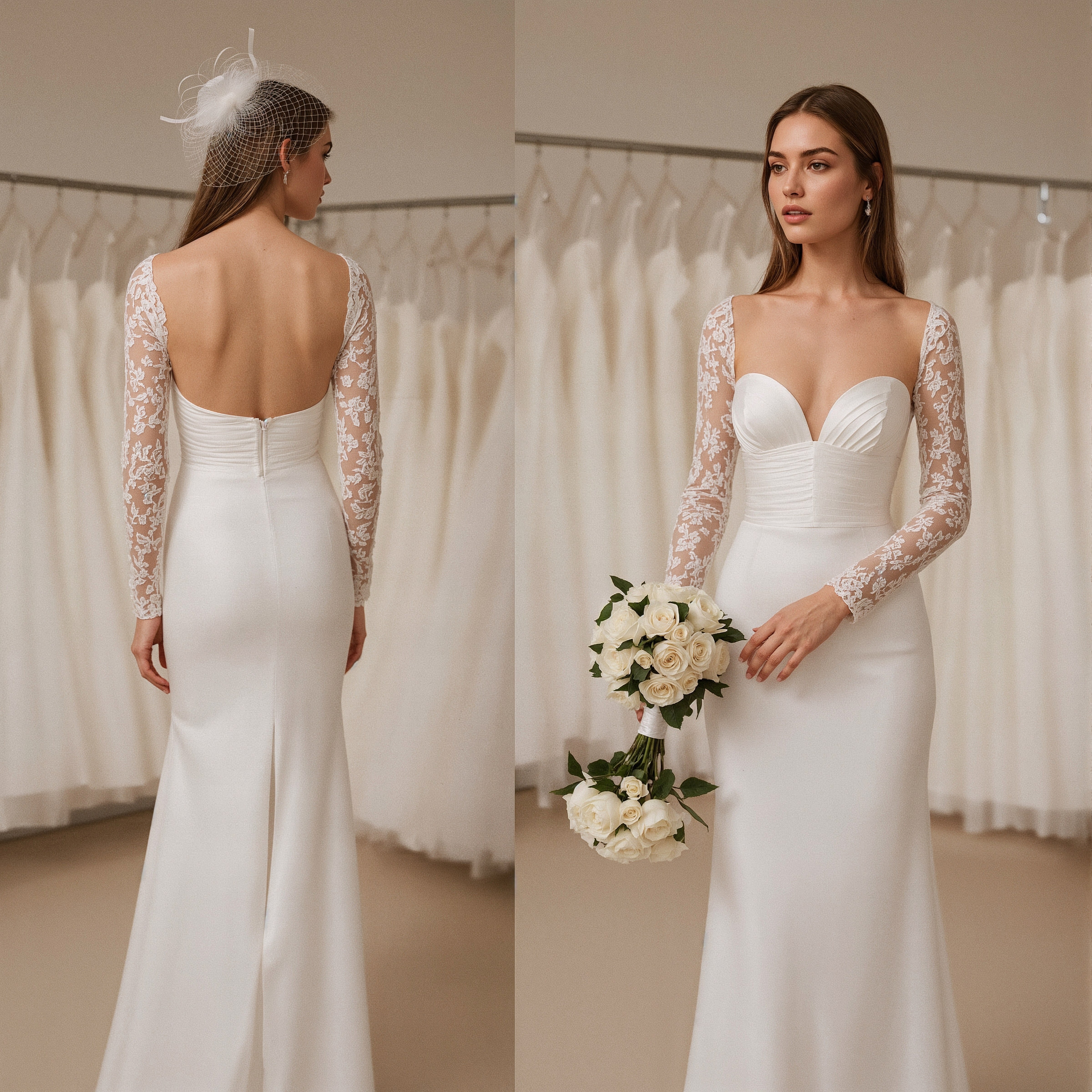 Elegant Court Wedding Dress: Satin Sweetheart Neckline for Receptions