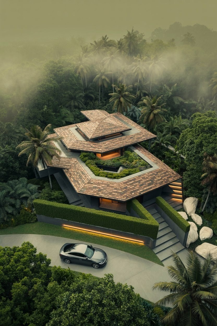 Tropical Design: Serene Garden Rooftop Design & Landscape Concepts