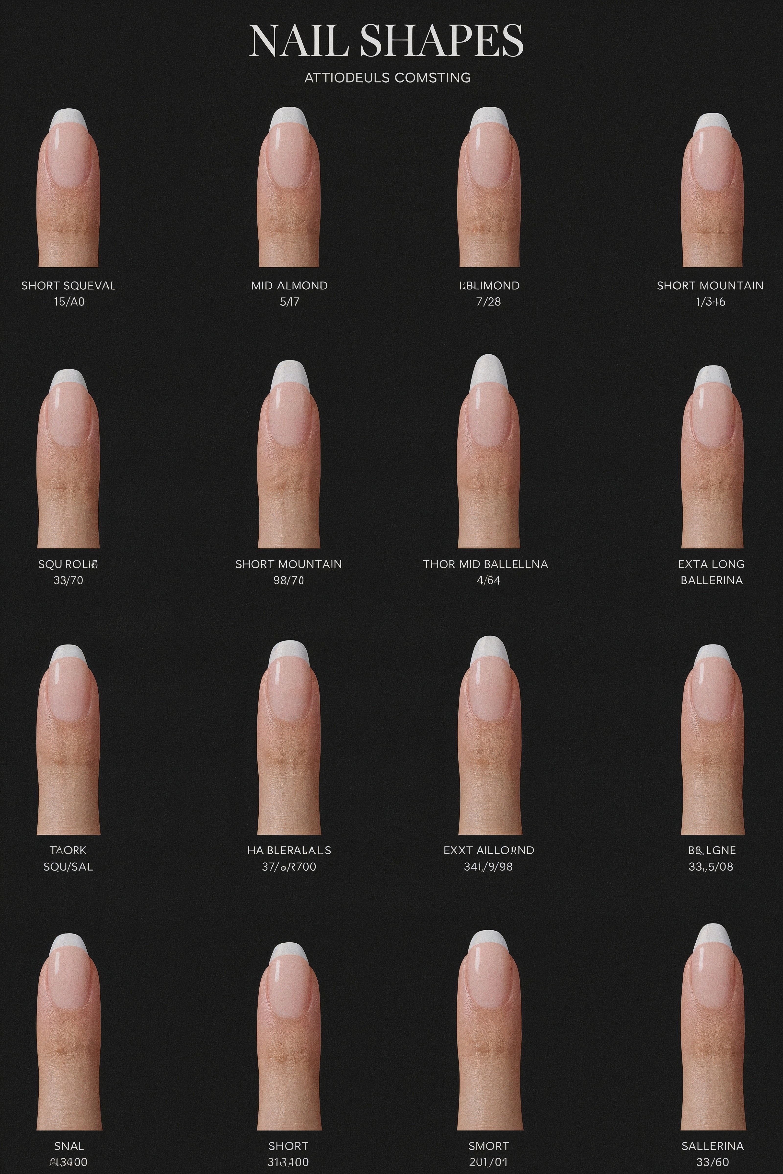 Nail Shapes Guide: Short to Extra Long Popular Styles