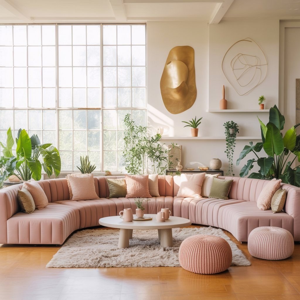 Small Living Room Makeover: Cozy Sage Green & Pink Decor Solutions