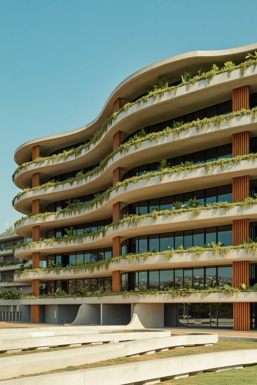 Curved Facade Apartment Building: Modern Residential Architecture