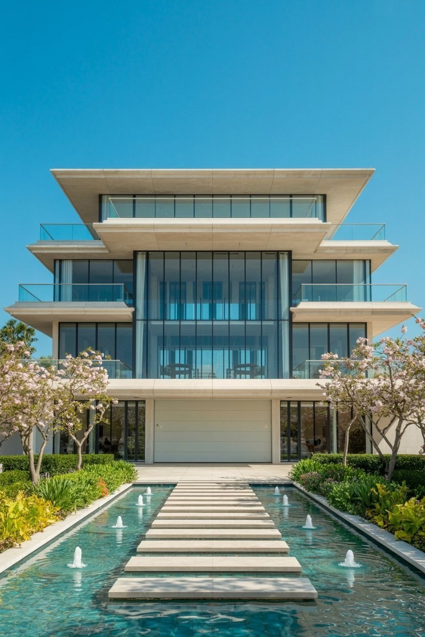 Grand Ultra Modern House Design: The Pinnacle of Luxury Homes Exterior