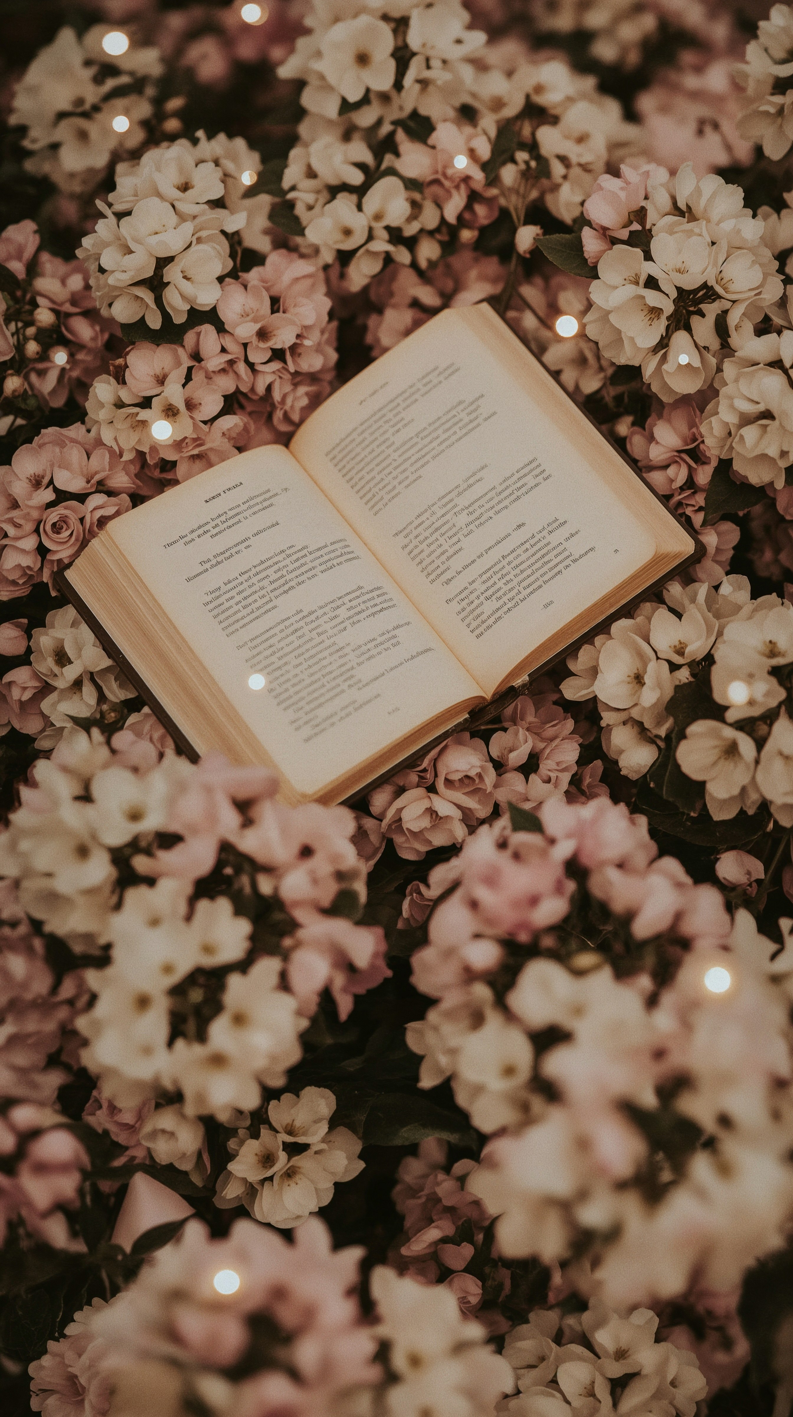 Cozy Wildflowers & Book iPhone Wallpaper: Spring Aesthetic Vibes