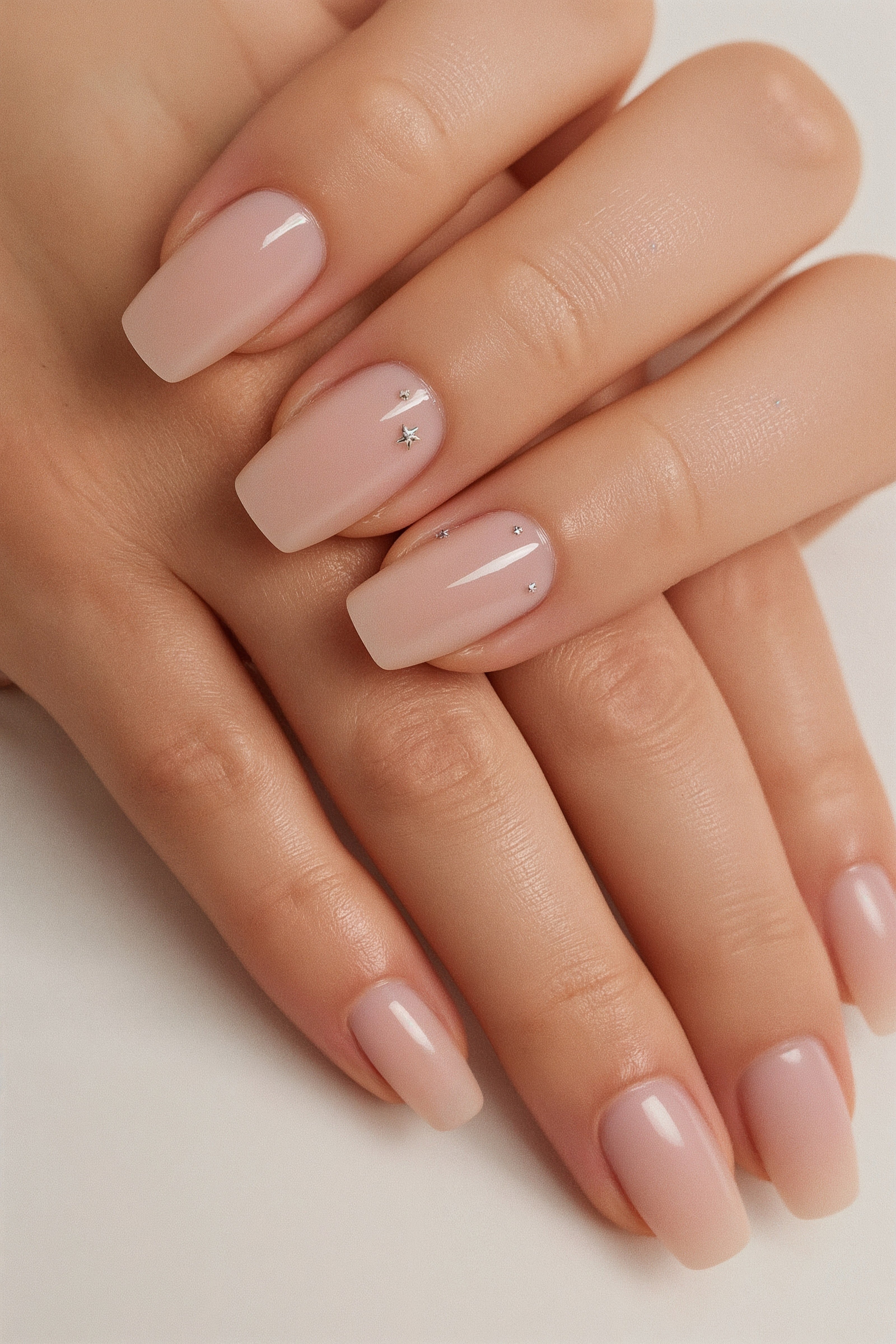 Dreamy Minimalist Star Nails for Subtle Everyday Elegance