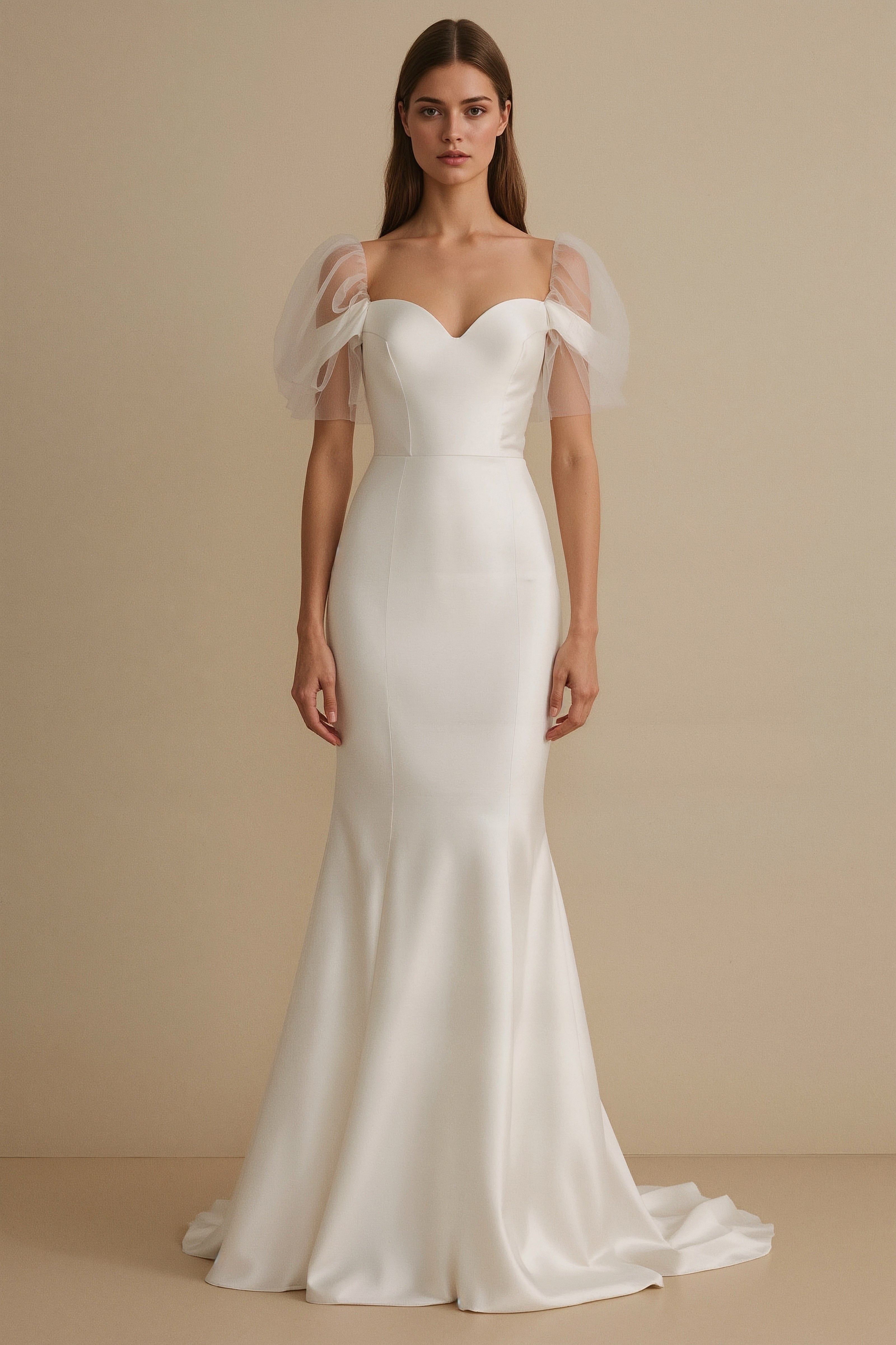 Satin & Tulle Dreams: Elegant Mermaid Gowns for Evening Weddings