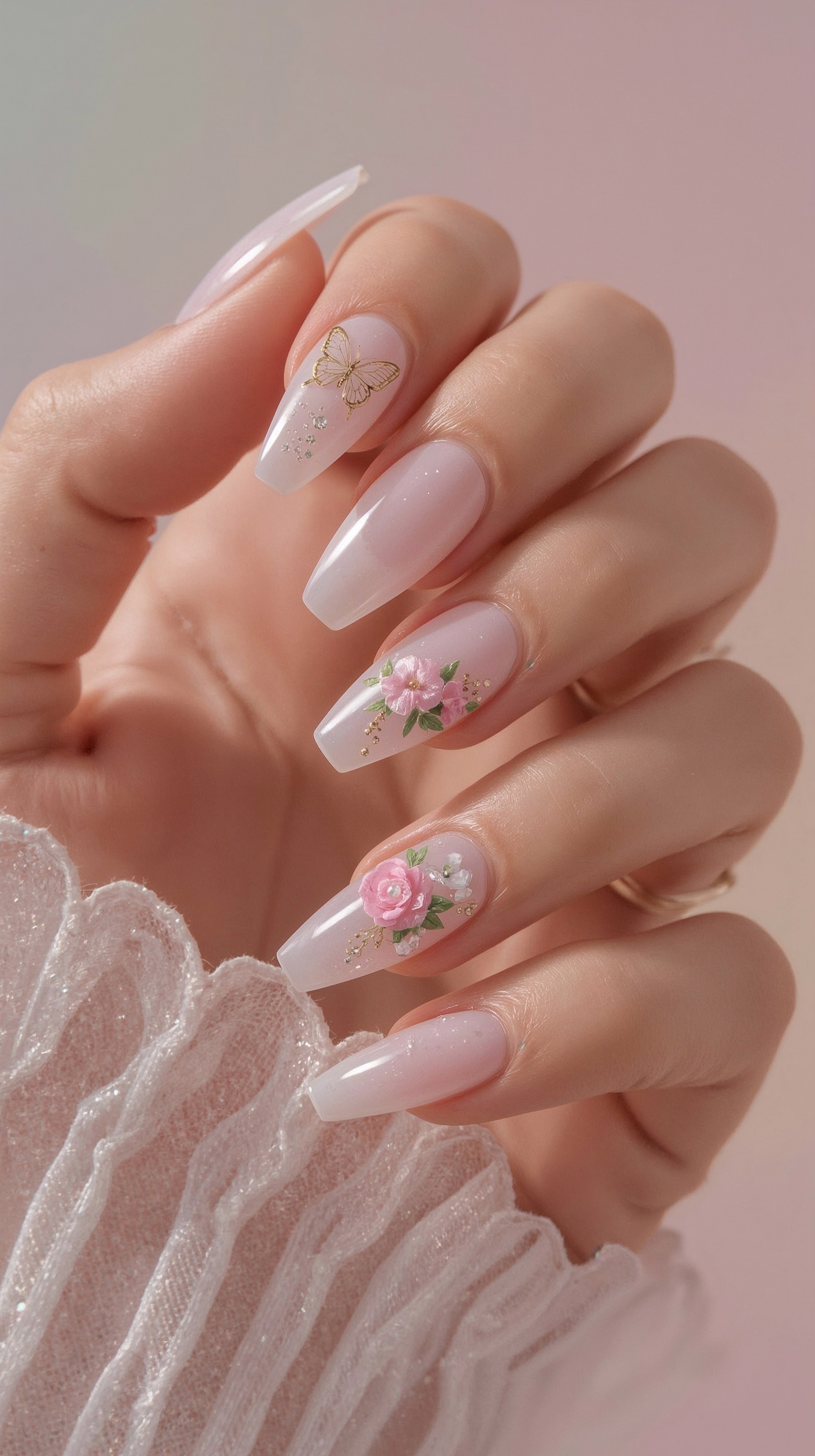 Whimsical Butterfly & Fairy Garden Nail Art Ideas