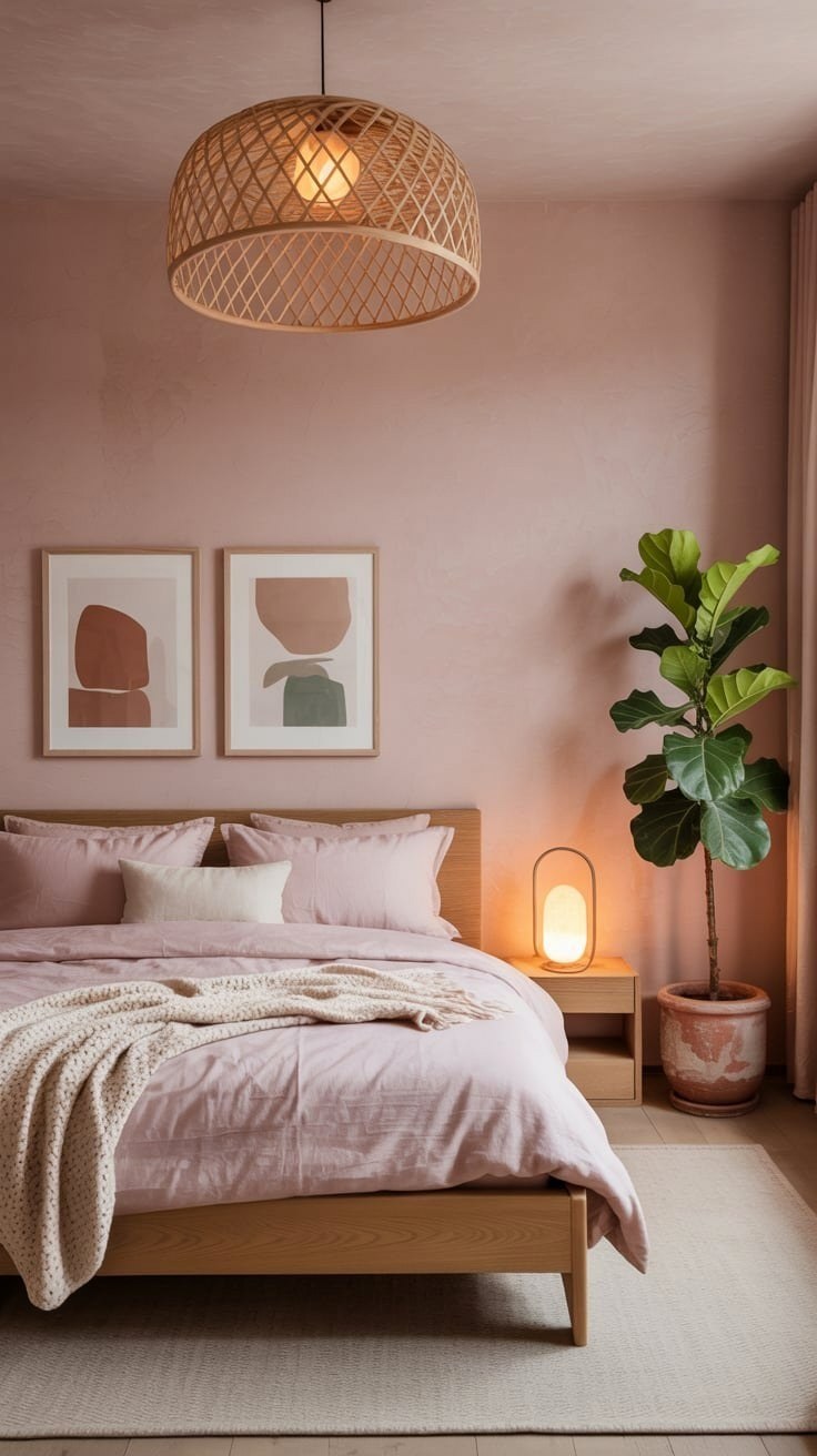 Dusty Pink Bedroom Ideas: Aesthetic Cozy Pink & Modern Colour Palette