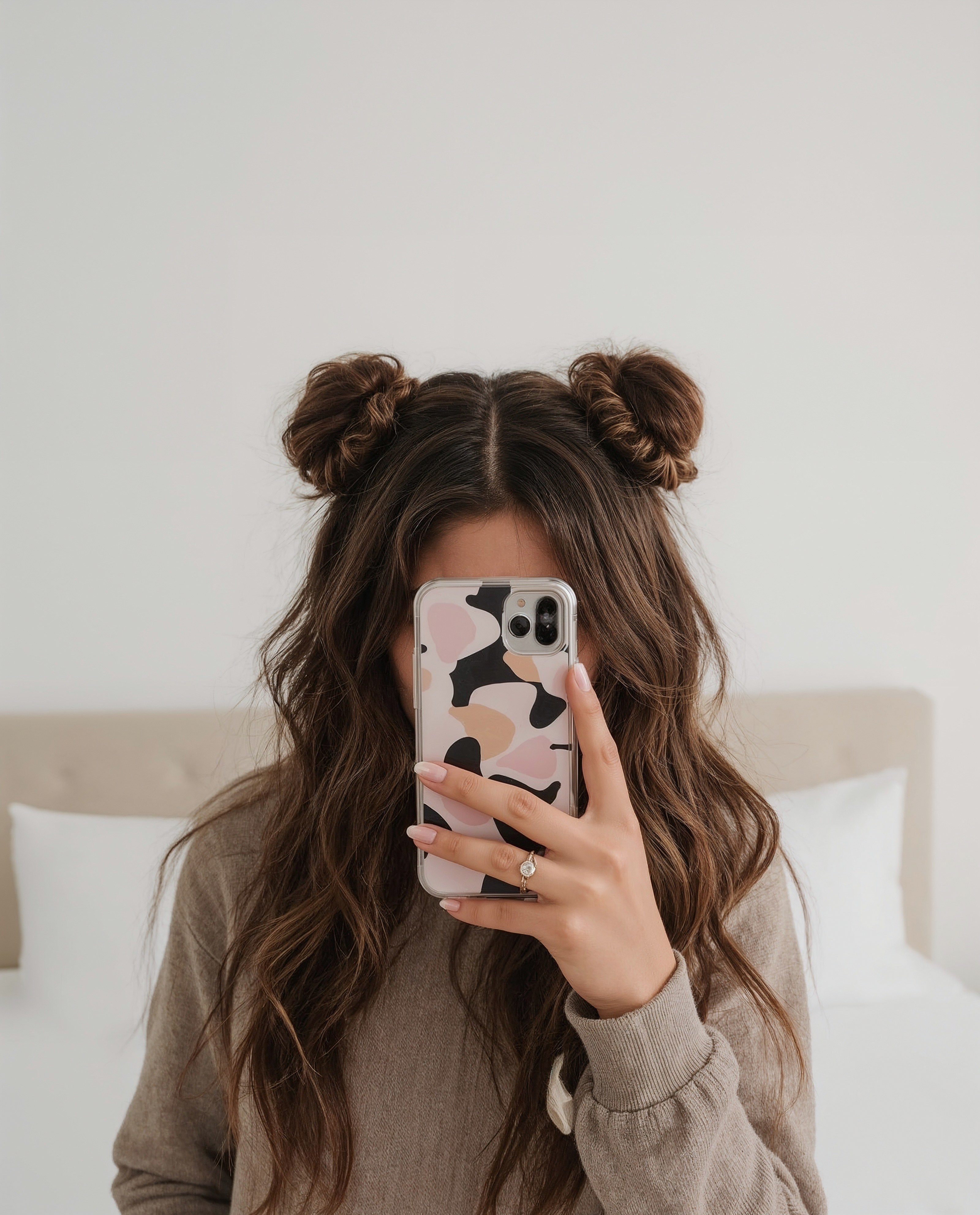 Cute Half-Up Pigtails with Bubble Braids & Curls