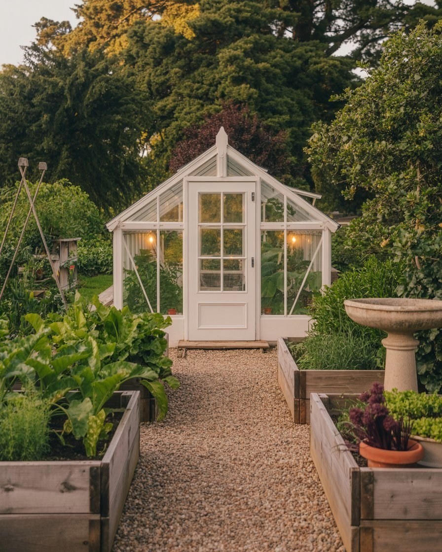 Dream Greenhouse Ideas: Picturesque Kitchen Garden Design