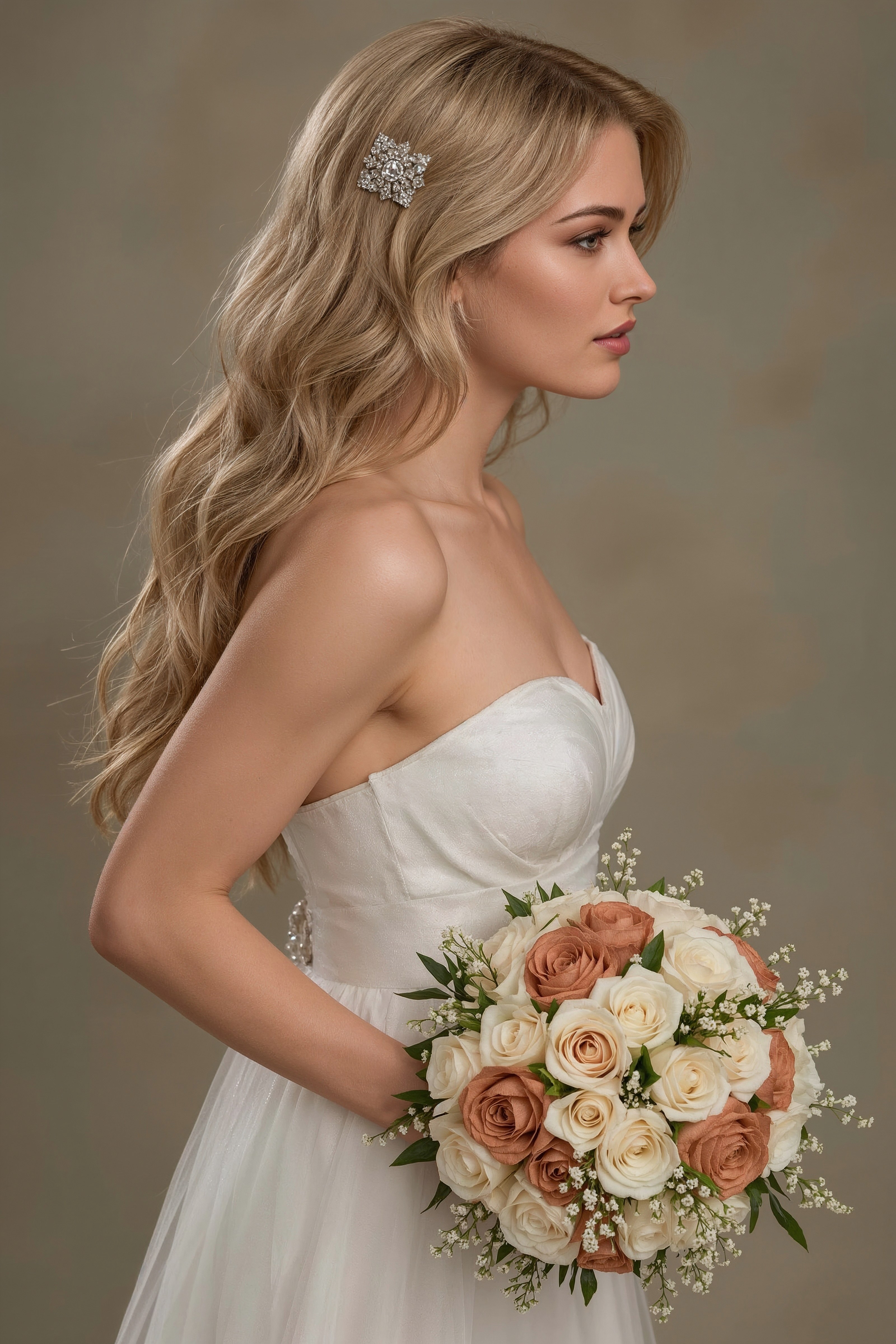 Hollywood Waves: Glamorous Formal Hair Down for Your Wedding