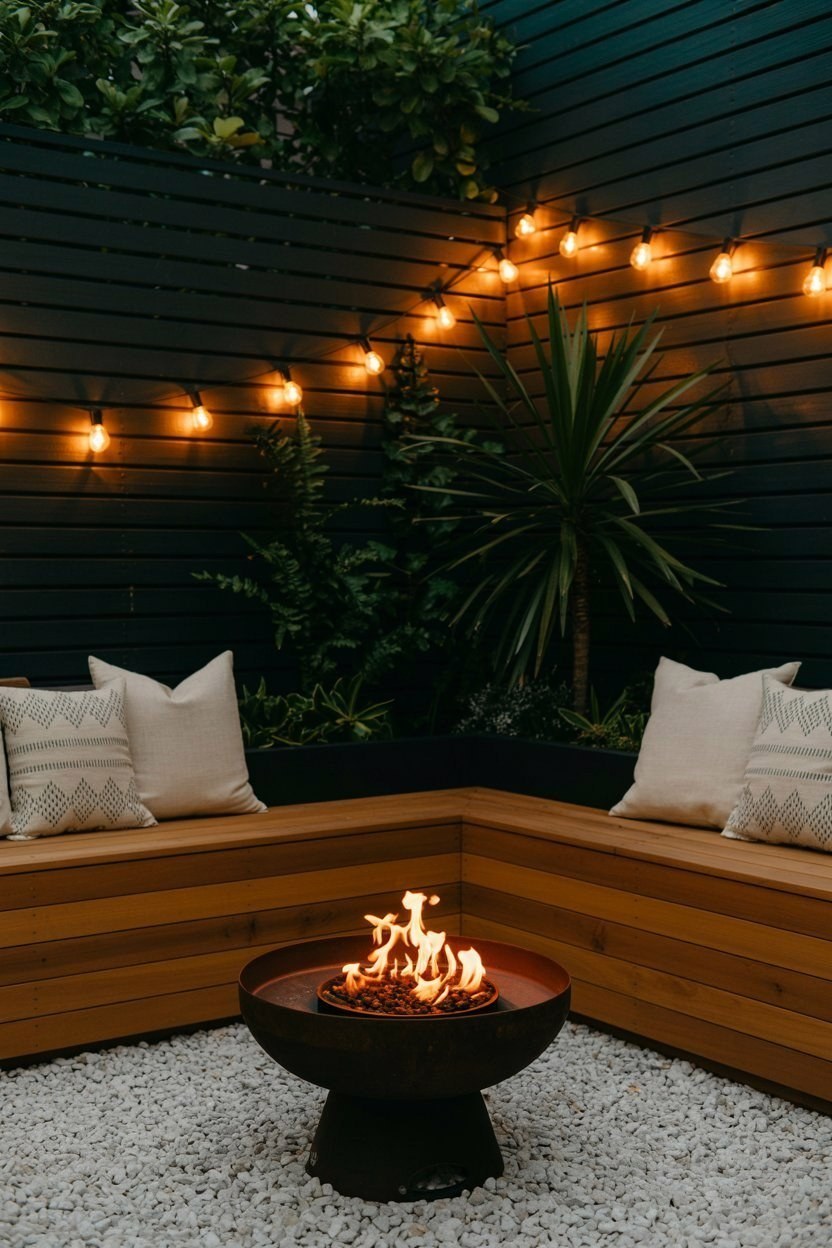Cozy Fire Pit Backyard Aesthetic for Small Spaces