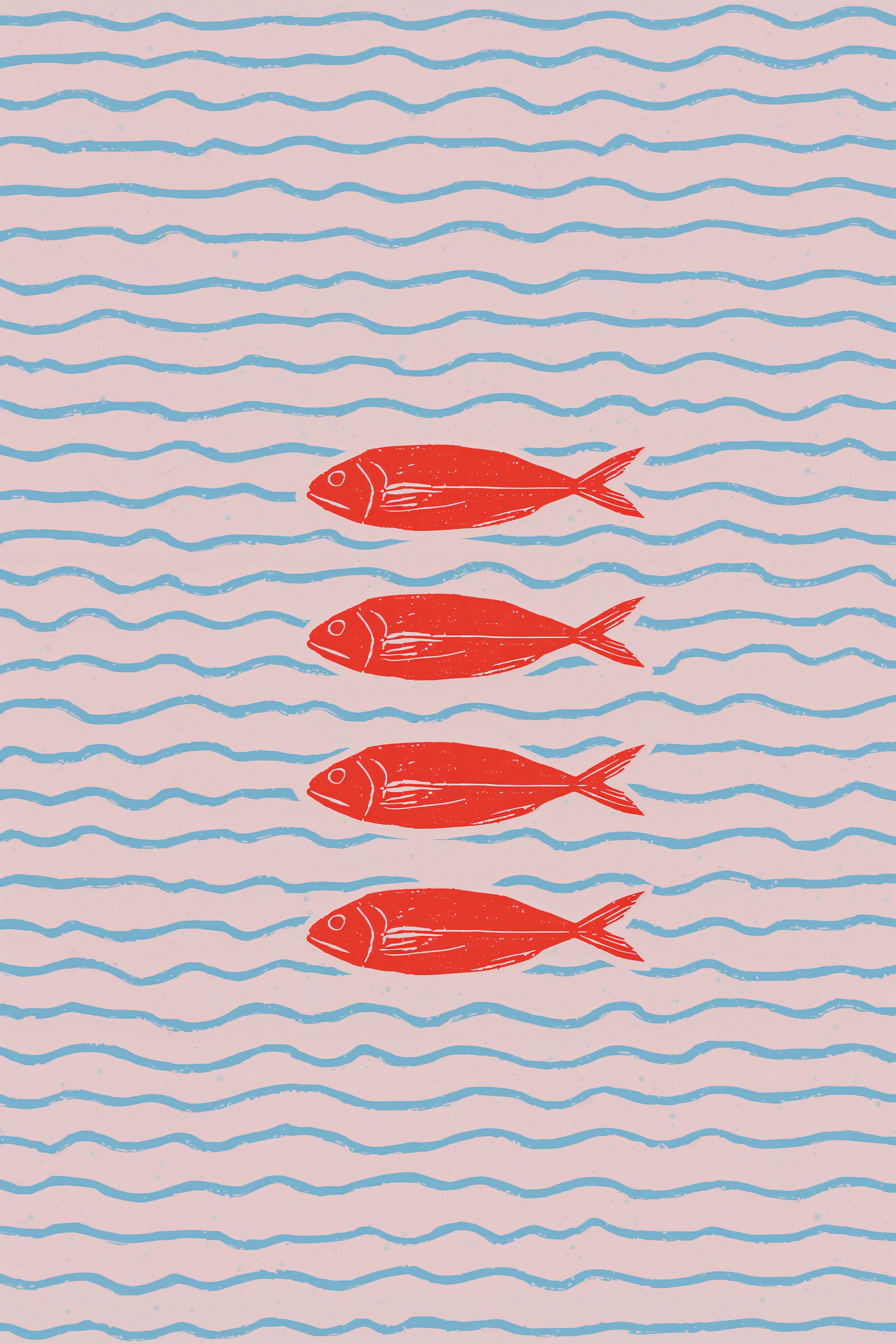 Minimalist Sardine Art: Trendy Illustration Wallpaper for Your Phone