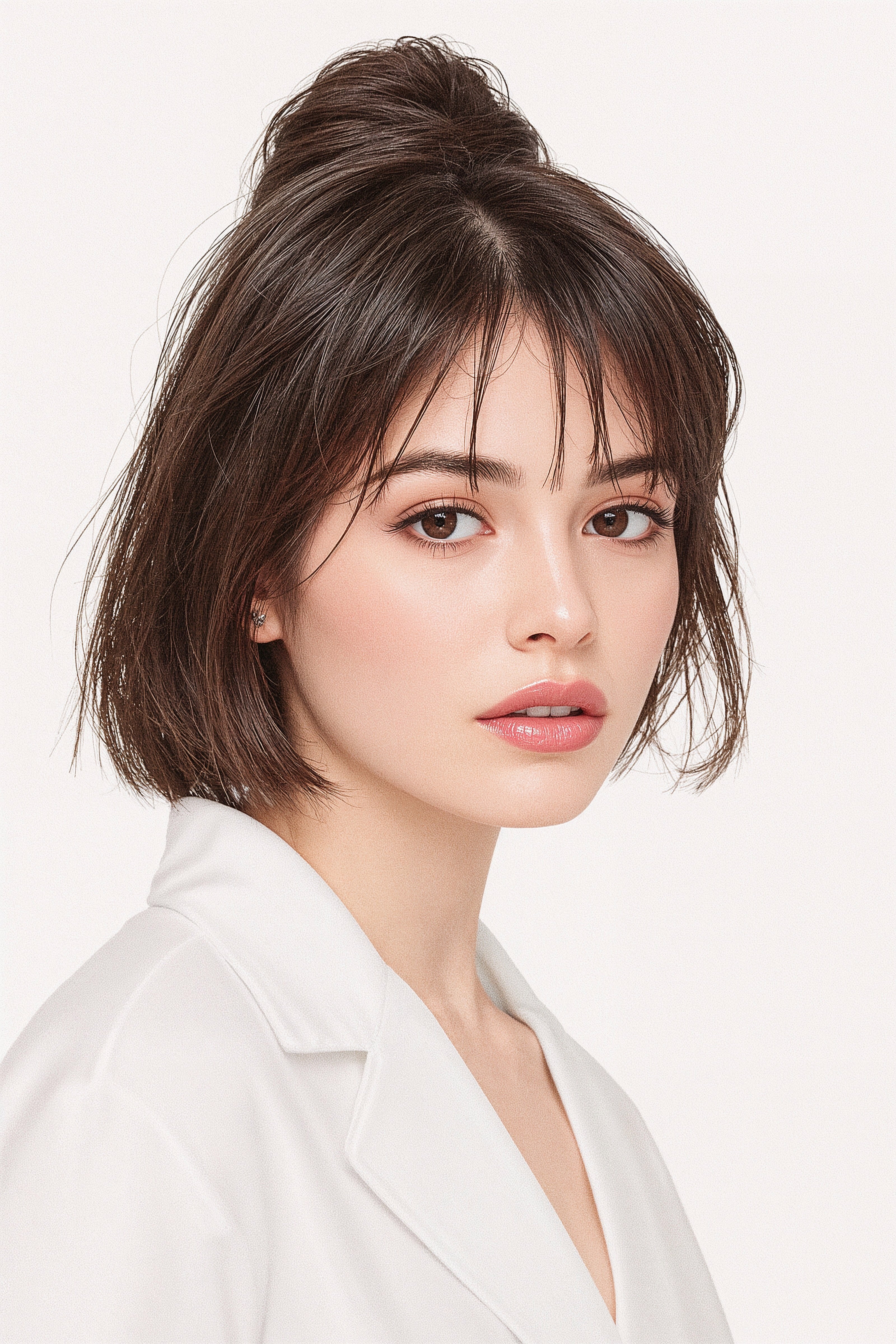 Aesthetic Korean High Bun: Cute Birthday Hairstyle Inspiration