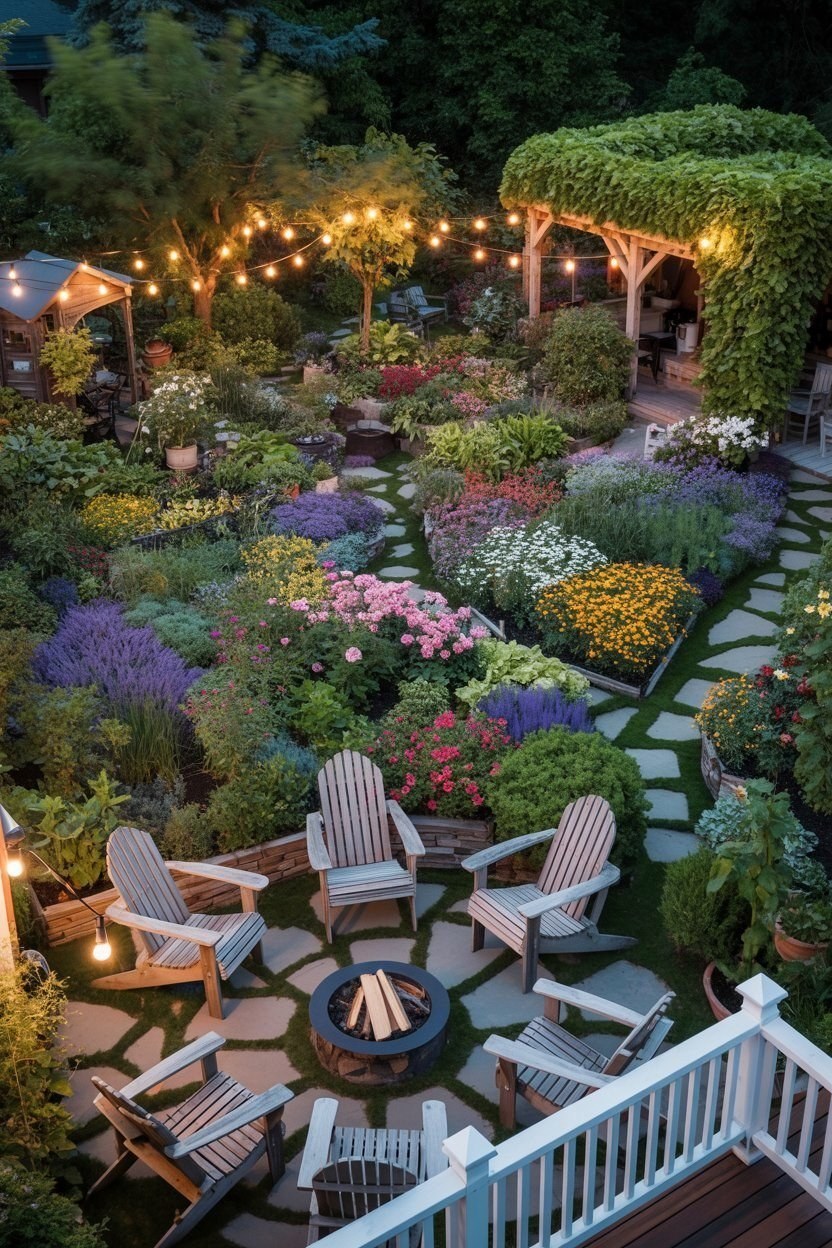Stunning Garden Oasis Backyard Layouts & Evening Ambiance