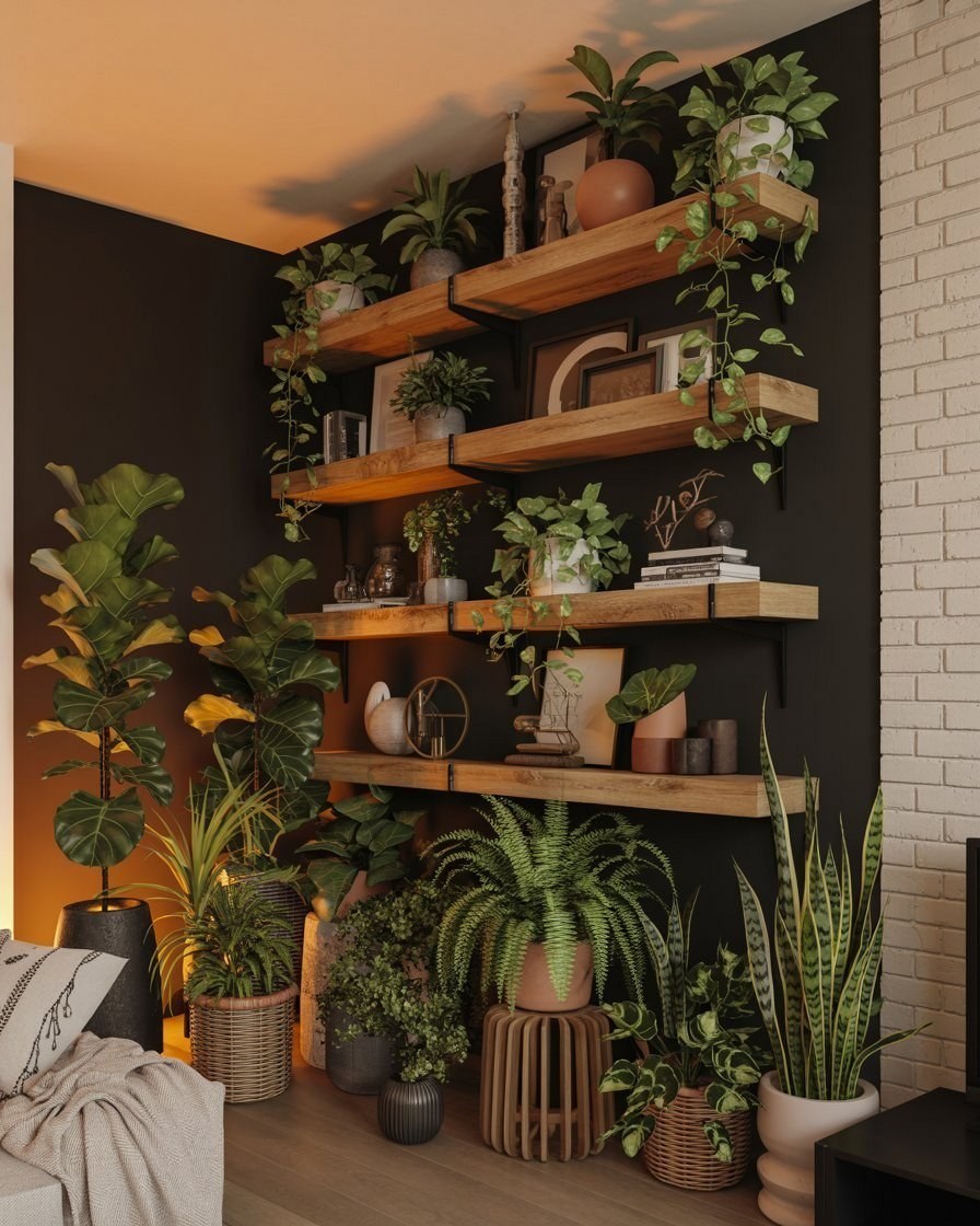 Dramatic Black Accent Wall: Ultimate Plant Decor Guide