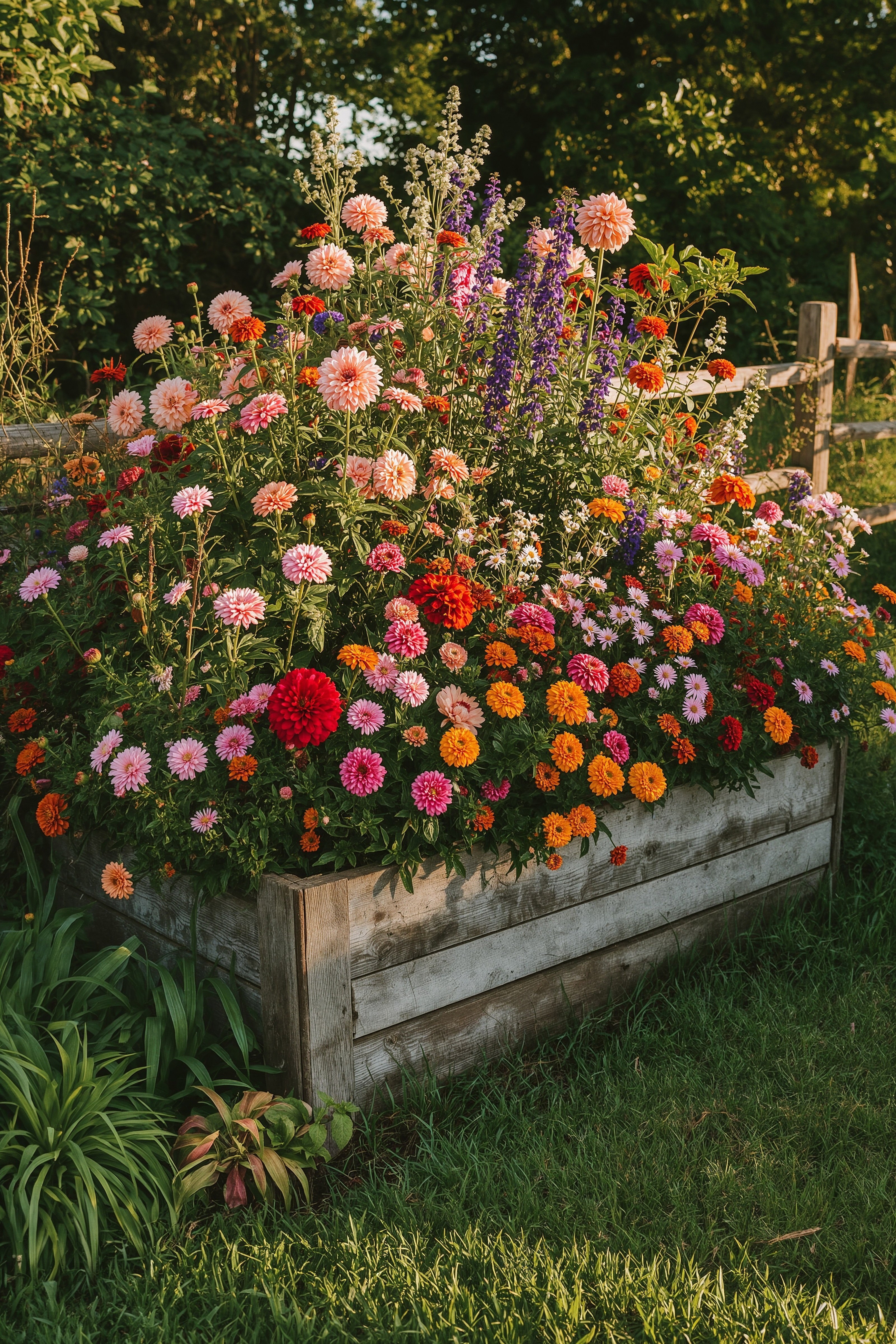Full of Flowers Garden: Big Vegetable Garden Ideas for Your Backyard