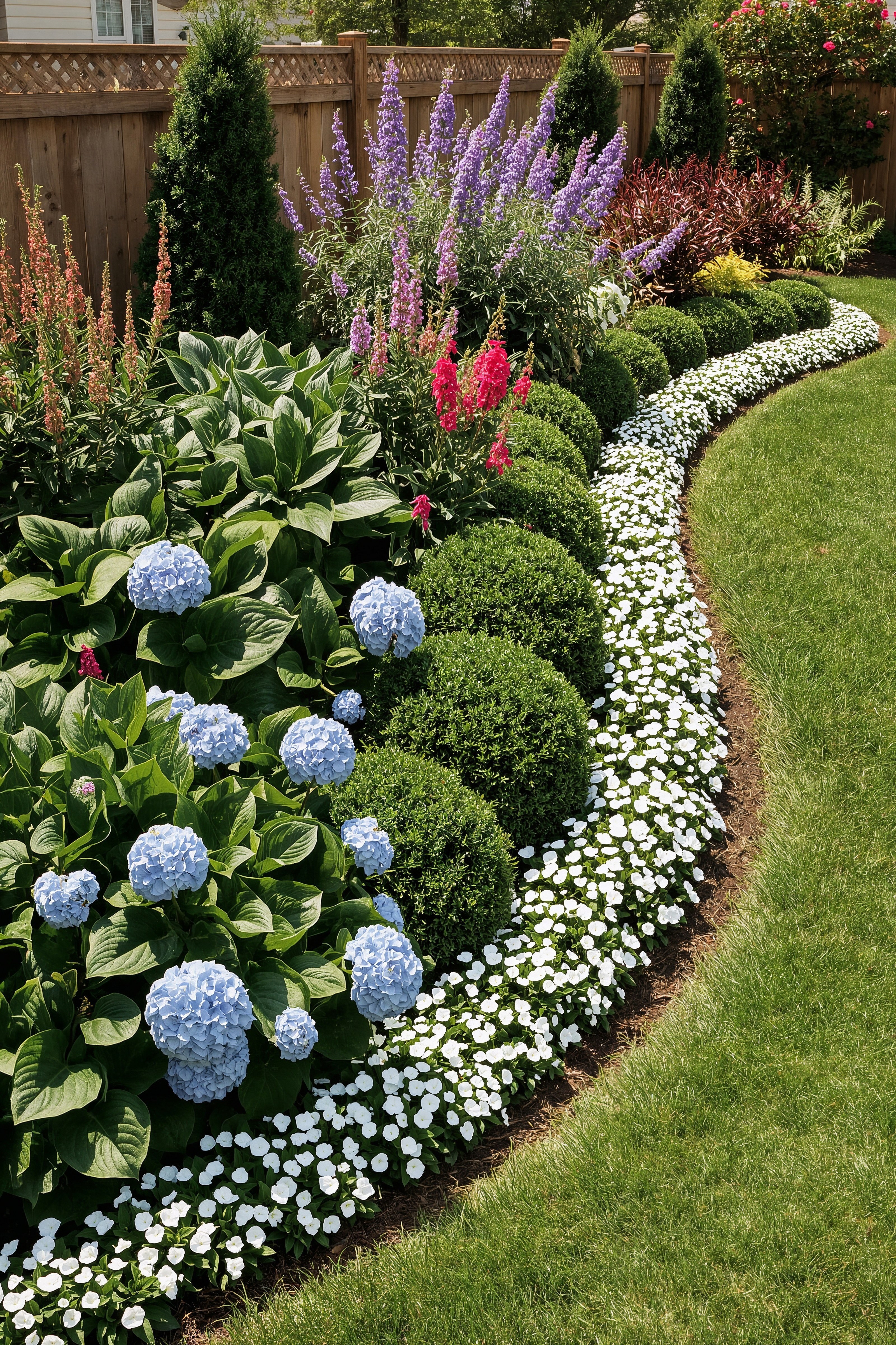 Easy Tree Landscaping: Vibrant Perennial Garden Border Ideas for Backyards