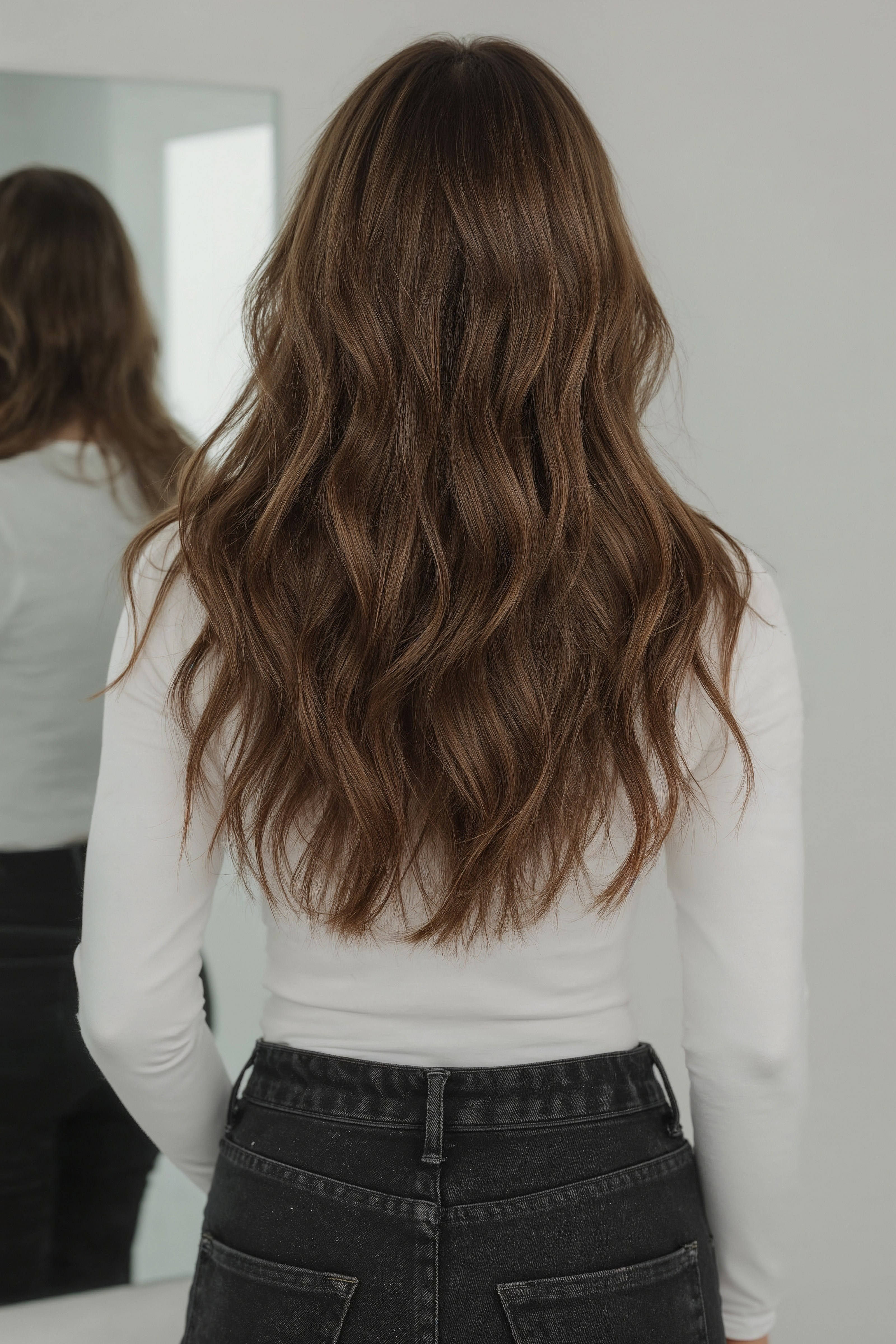 Voluminous Back Layer Cut: Effortless Movement for Long Hair