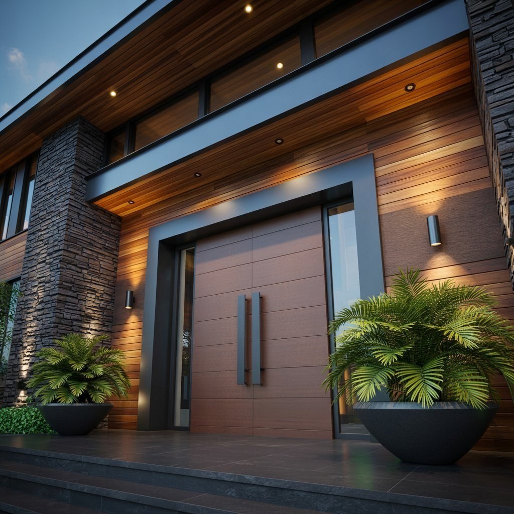 Modern Home Entrance: Aesthetic Appeal & Luxury Design