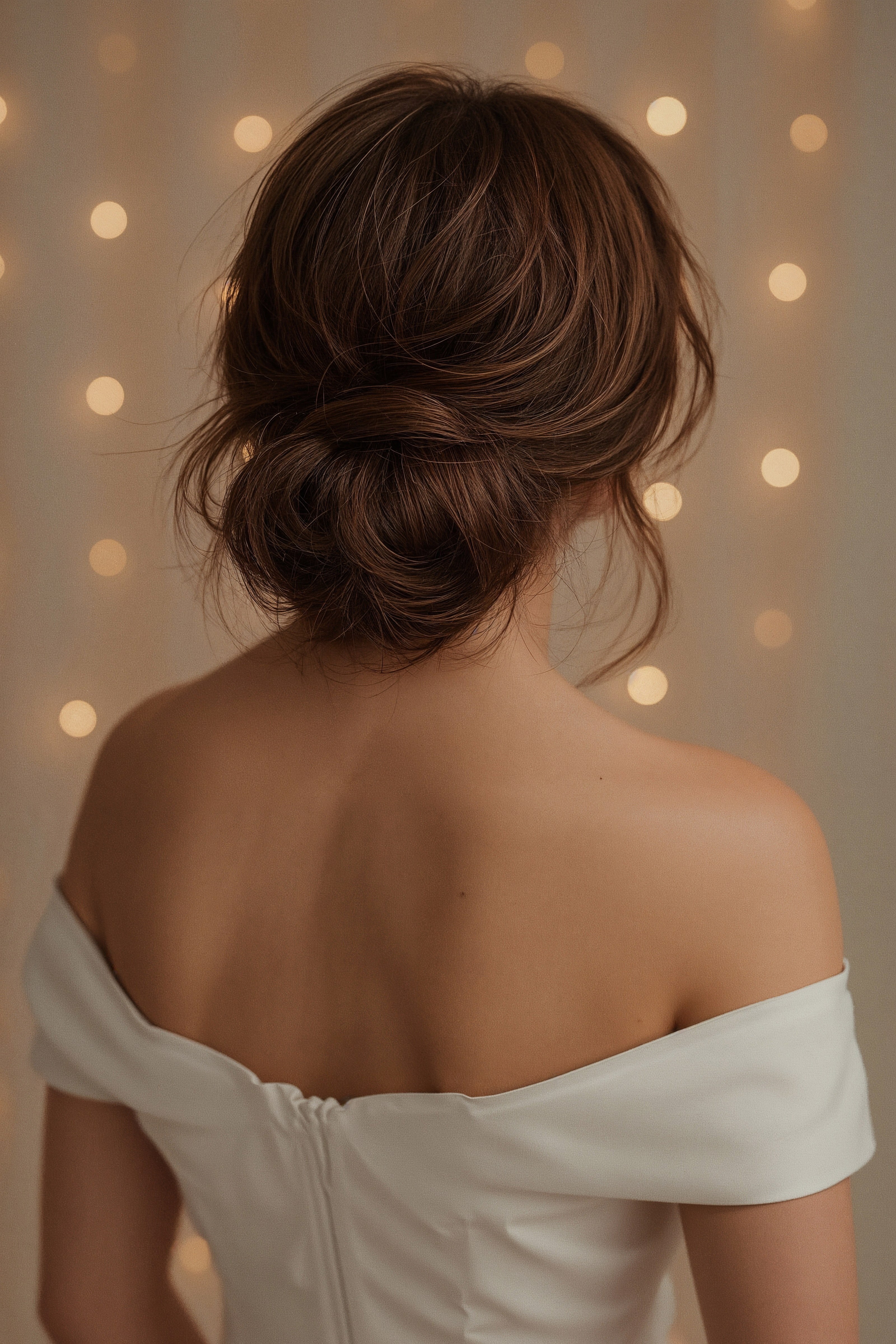 Soft Low Bun with Loose Strands: Effortless Romantic Wedding Hair