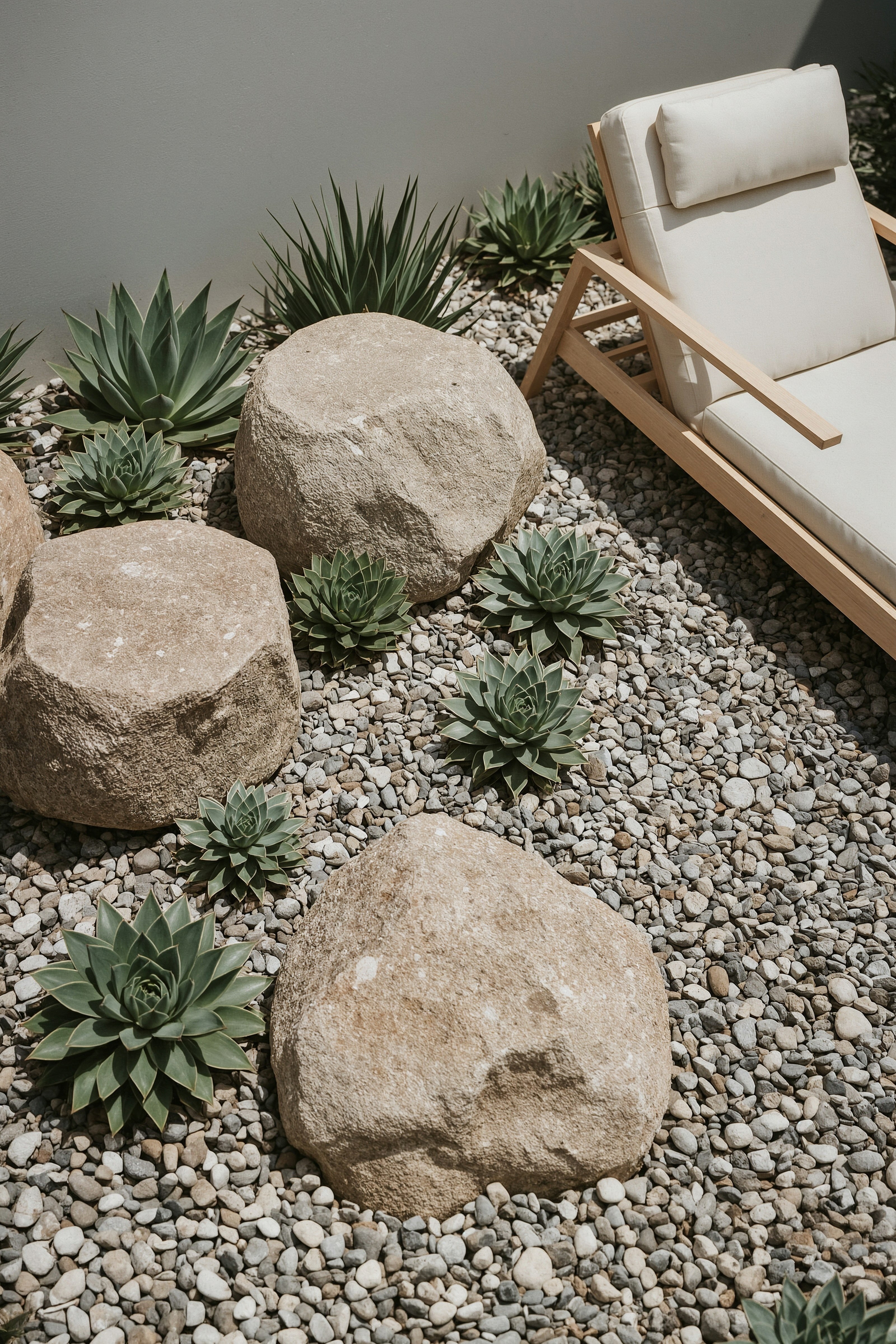 Modern Succulent Rock Garden: Stylish Small Backyard Landscaping