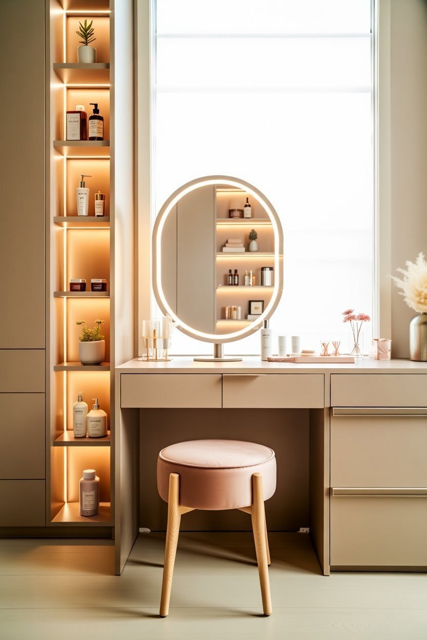 Modern Vanity Station: Smart Storage for a Small Room Makeover