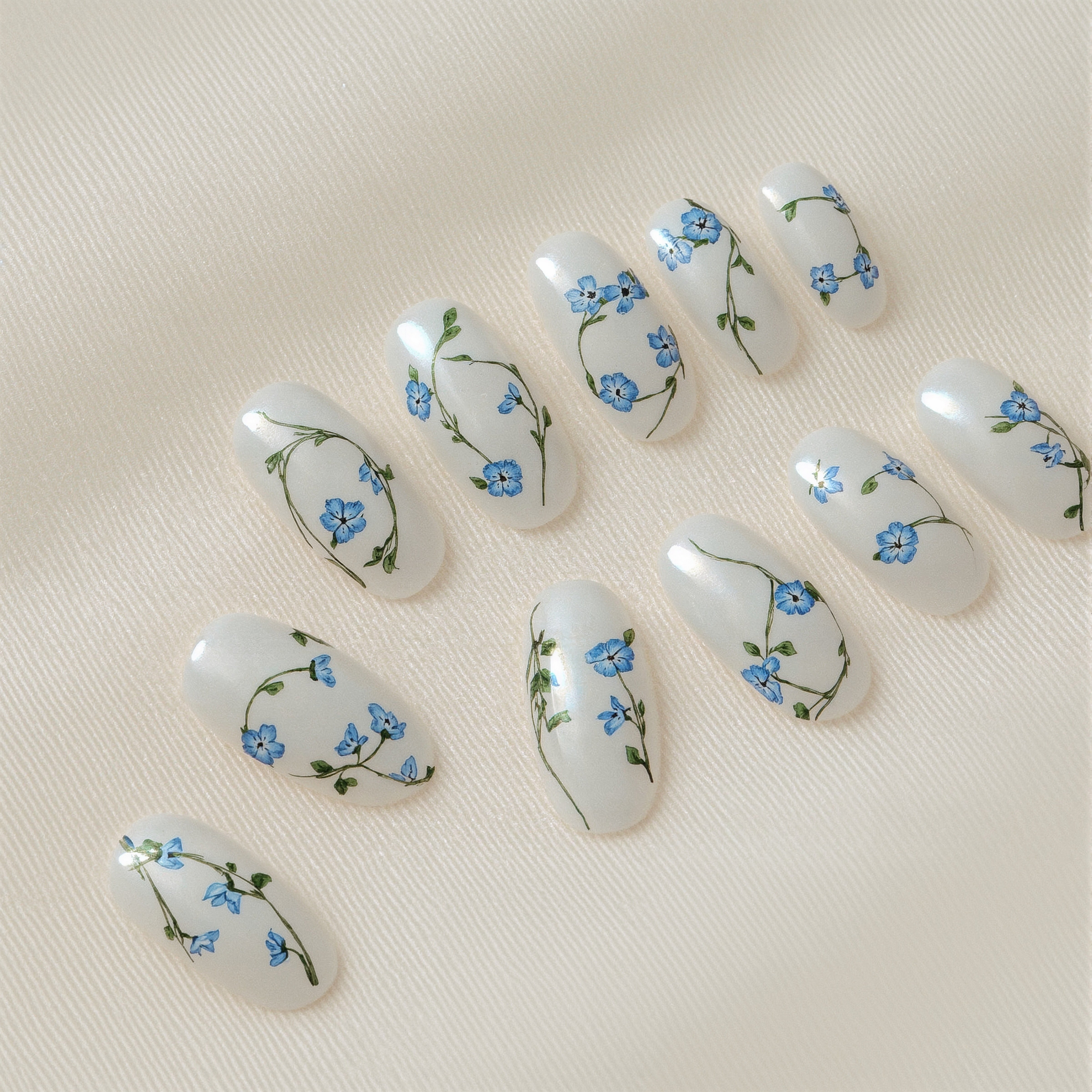Dreamy Spring Garden Set: Botanical Floral Press On Nails