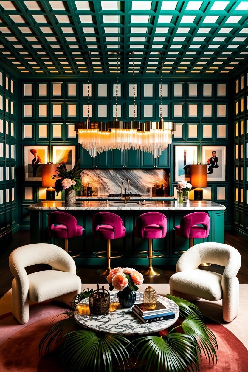 Maximalist Home Glam Room: Eclectic Interior Design for a Vibrant Apartment