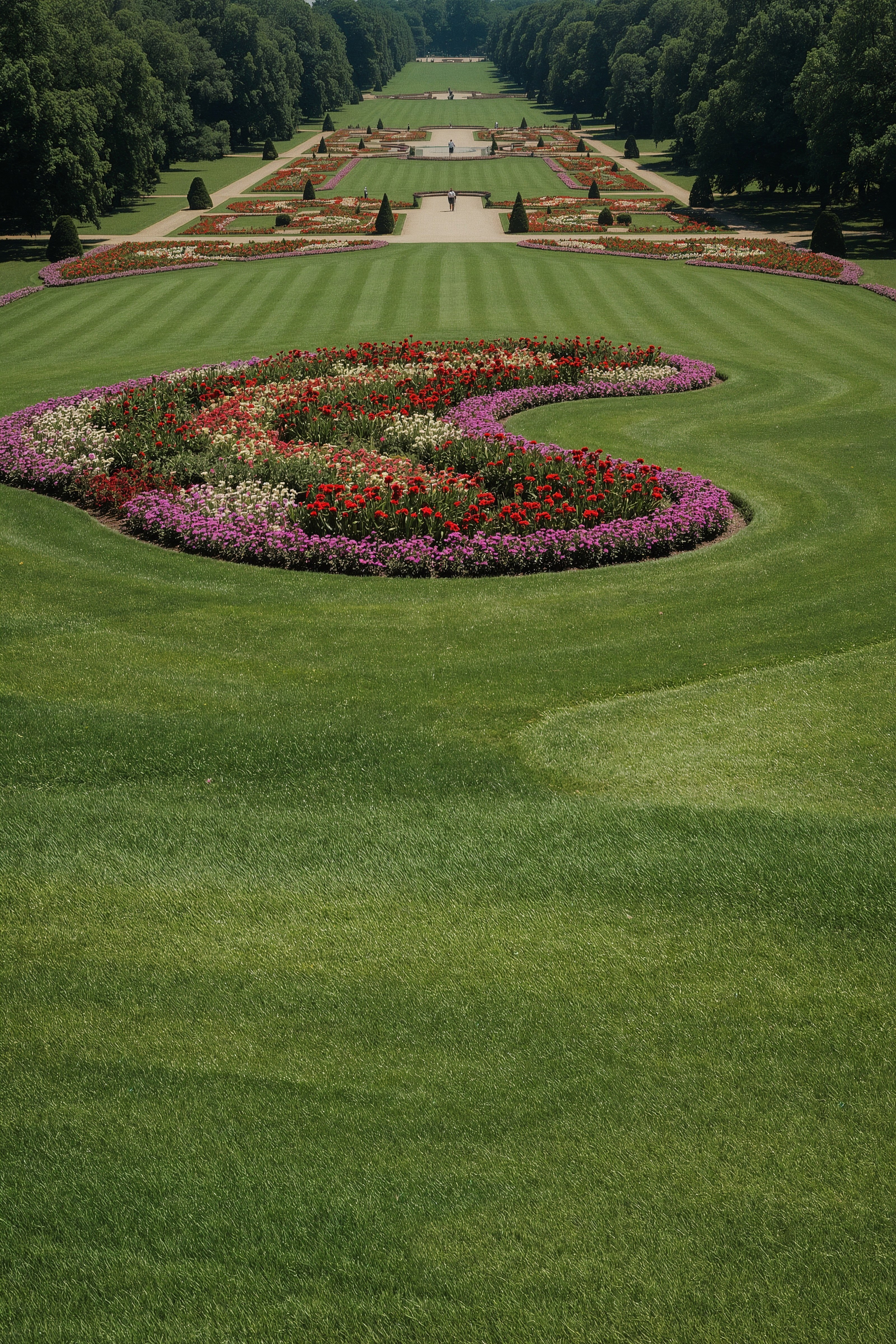 Lush Green Garden Landscape: Beautiful Backyard Blooms