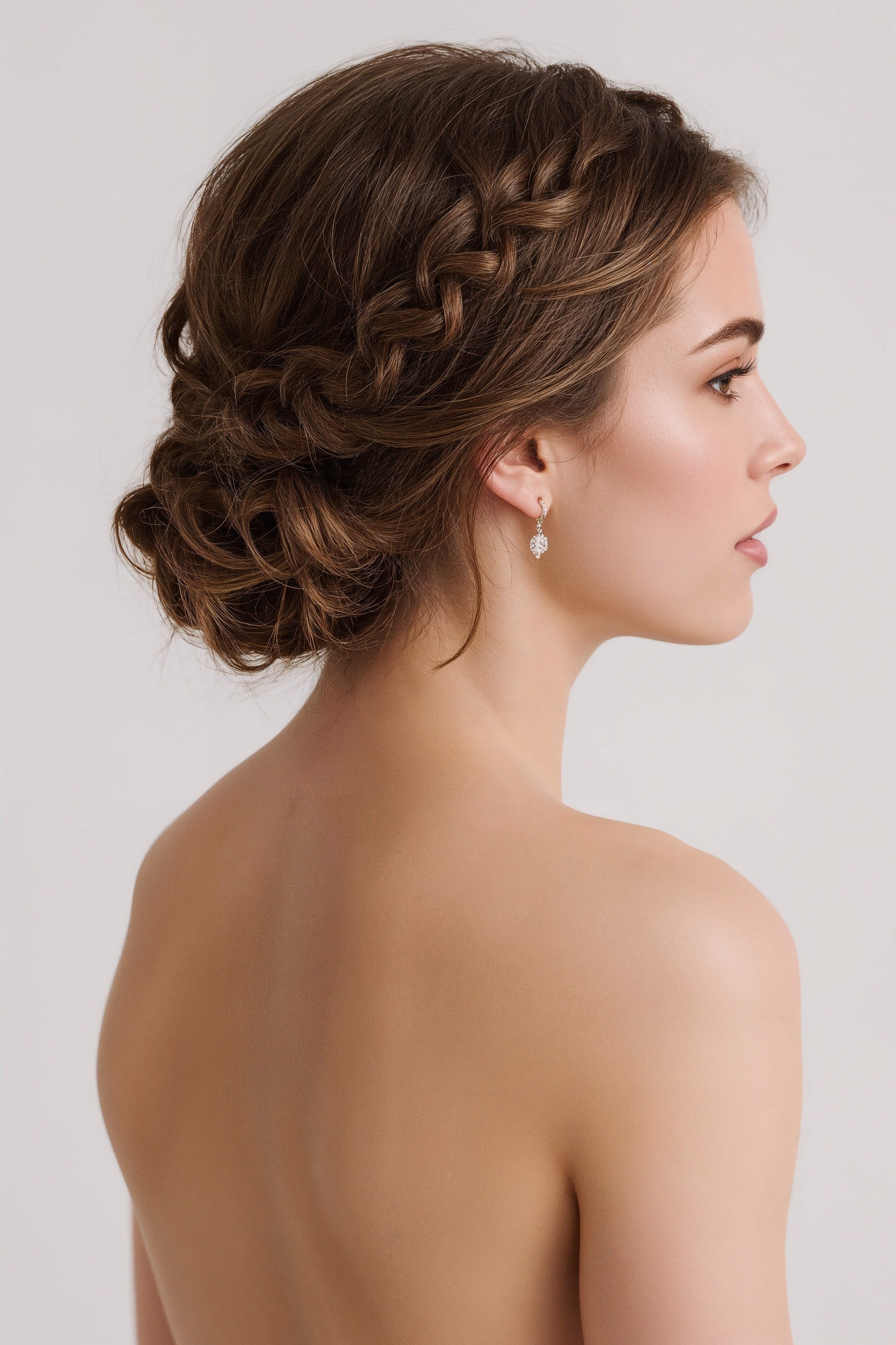Timeless Twisted Bridal Updo with Highlights: Cute Wedding Hairstyles