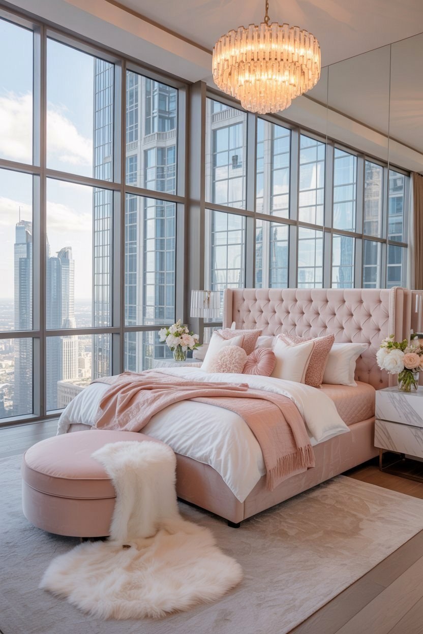 Plush Pink Apartment Bedroom: Latest Interior Design Trends