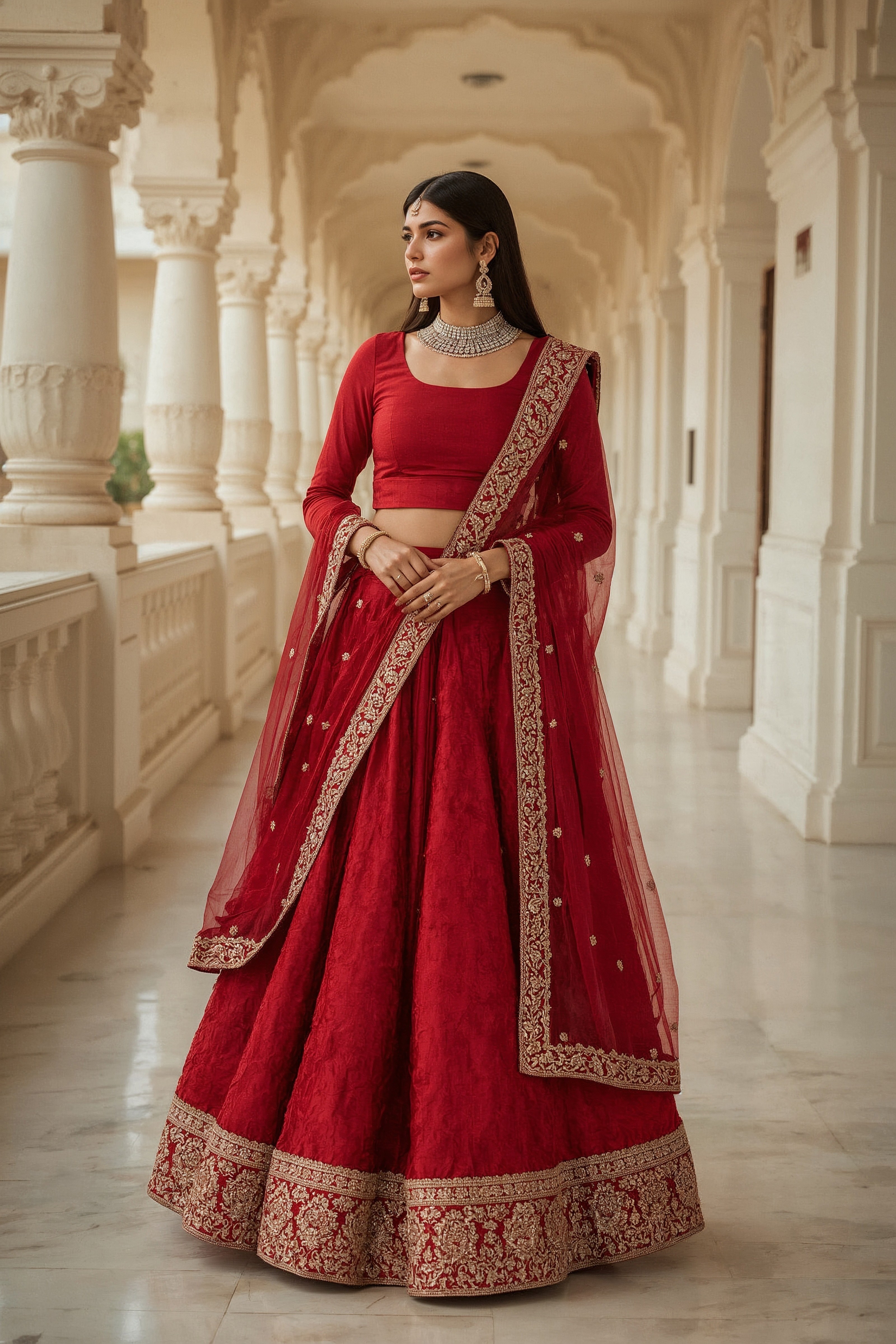 Simple Red Wedding Lehenga: Timeless Elegance for Bridal Bliss
