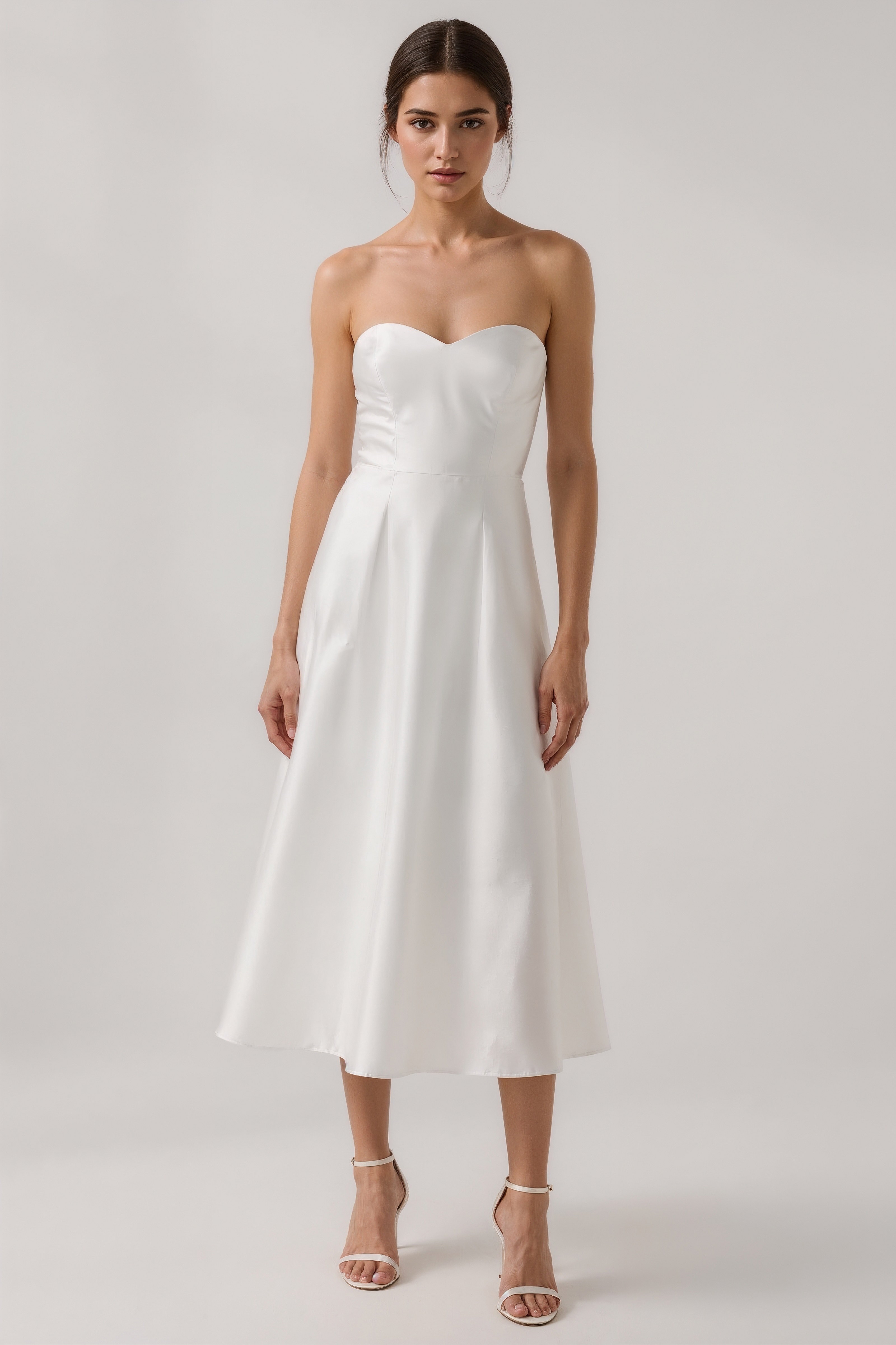 Modern Midi Wedding Dress: Chic Reception & Ceremony Style