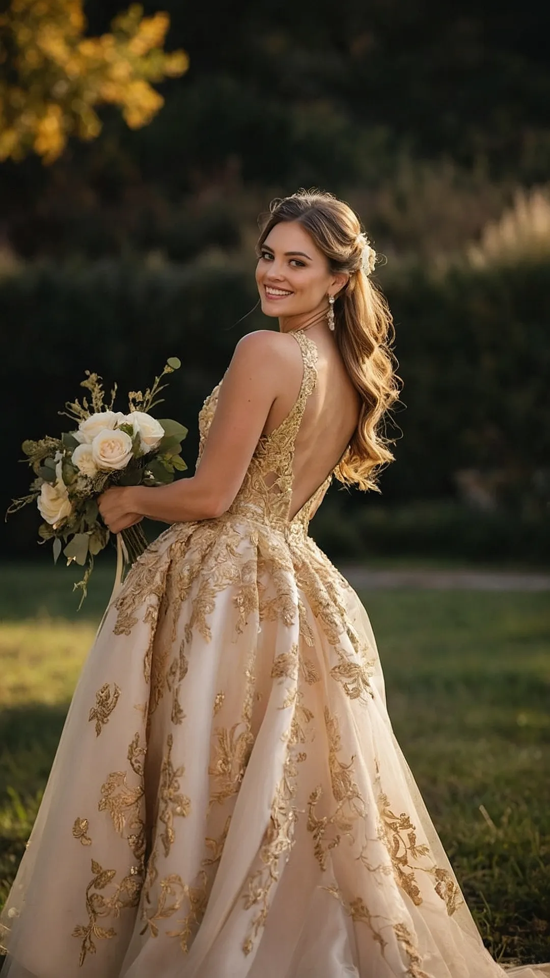 Golden Girl's Gown