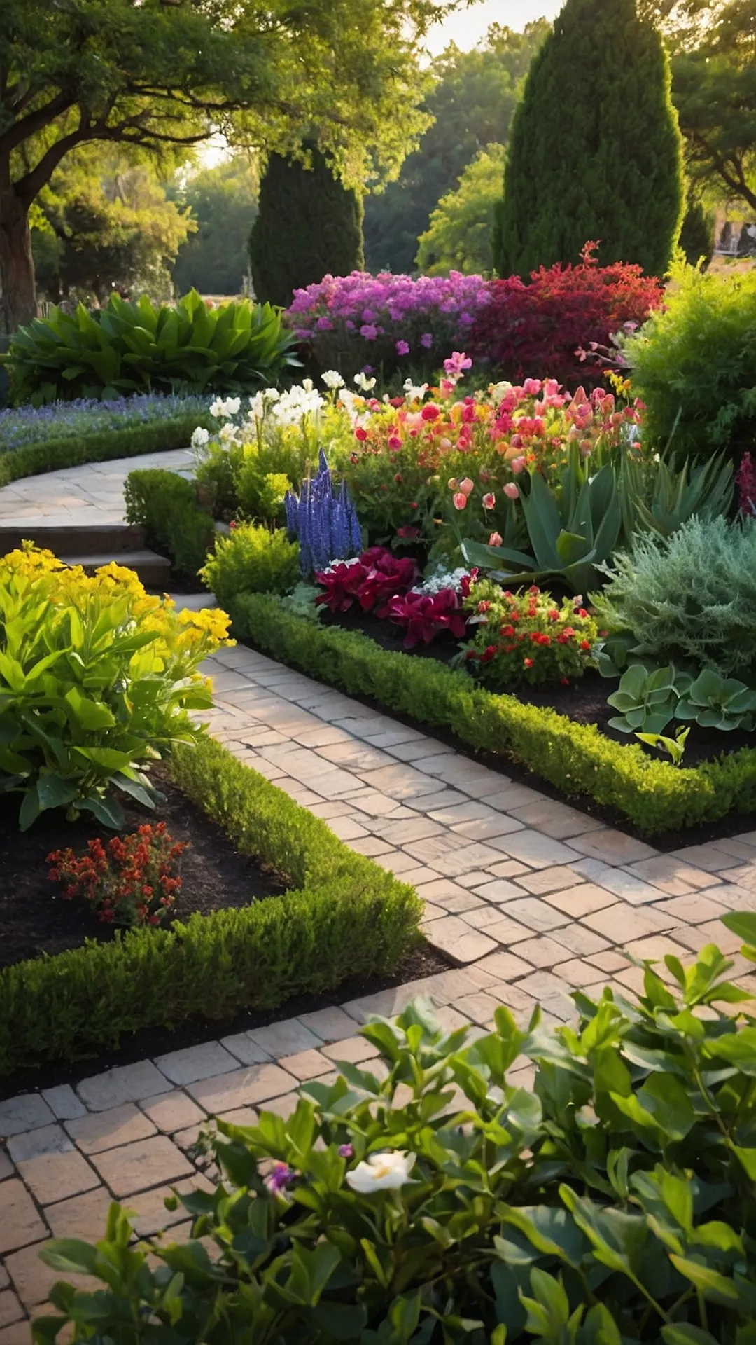 Brick Path Blossoms