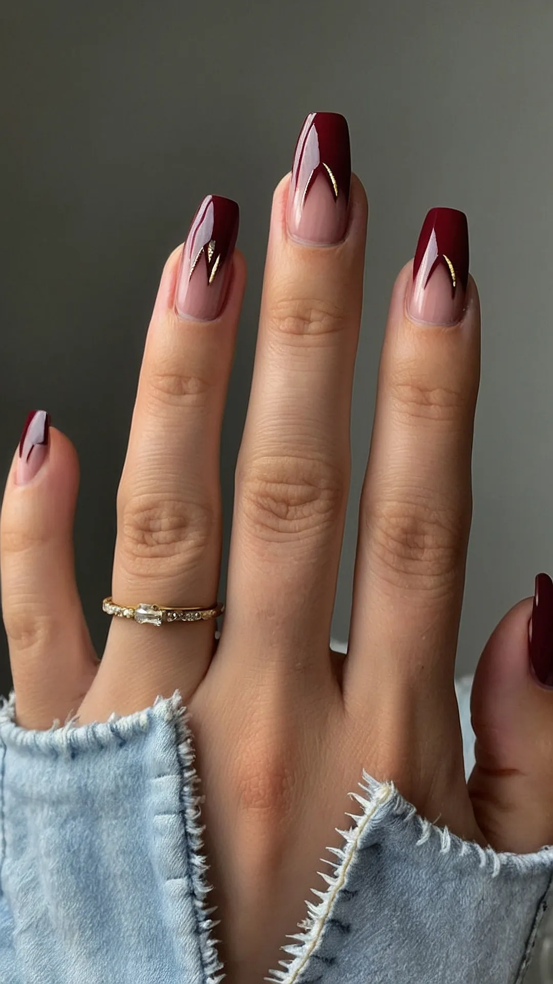 Burgundy Nail Art