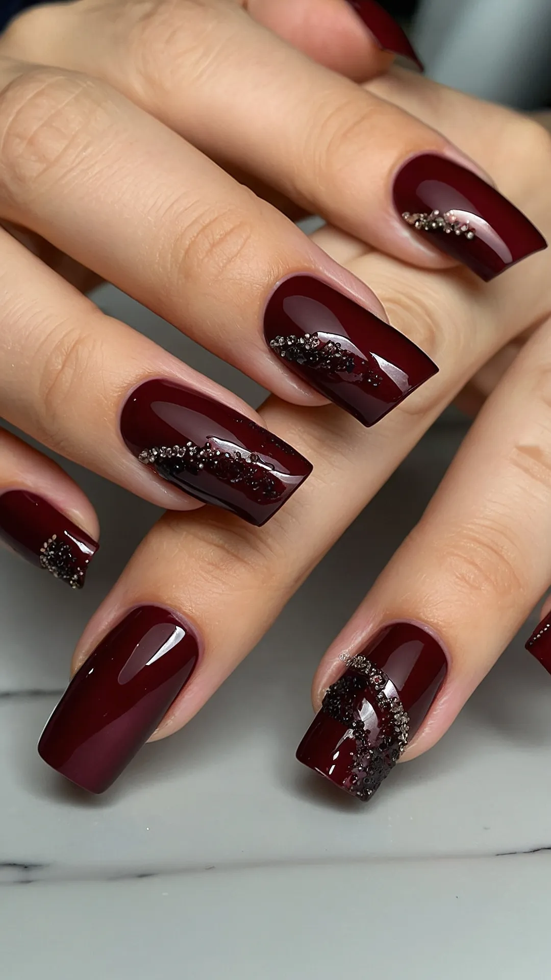 Burgundy & Bling