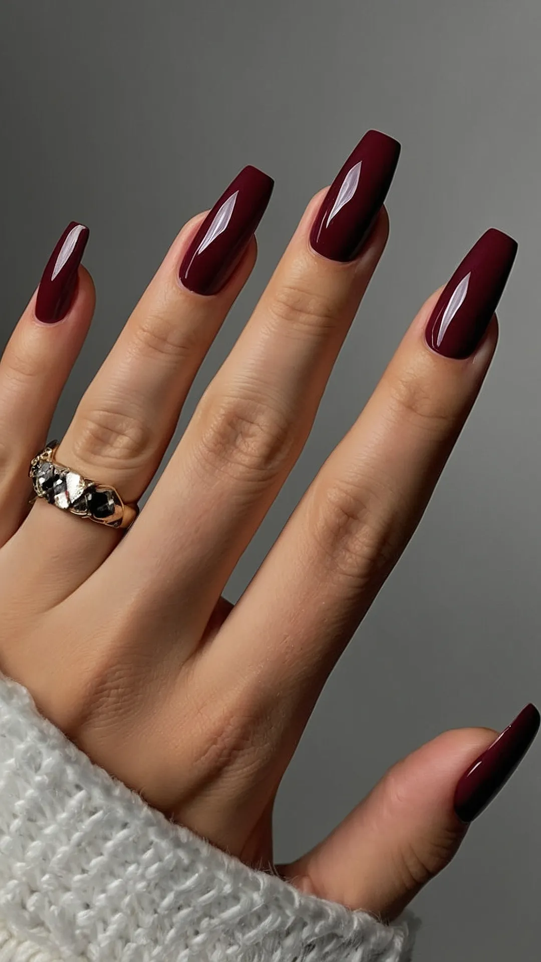 Fancy Burgundy Nails