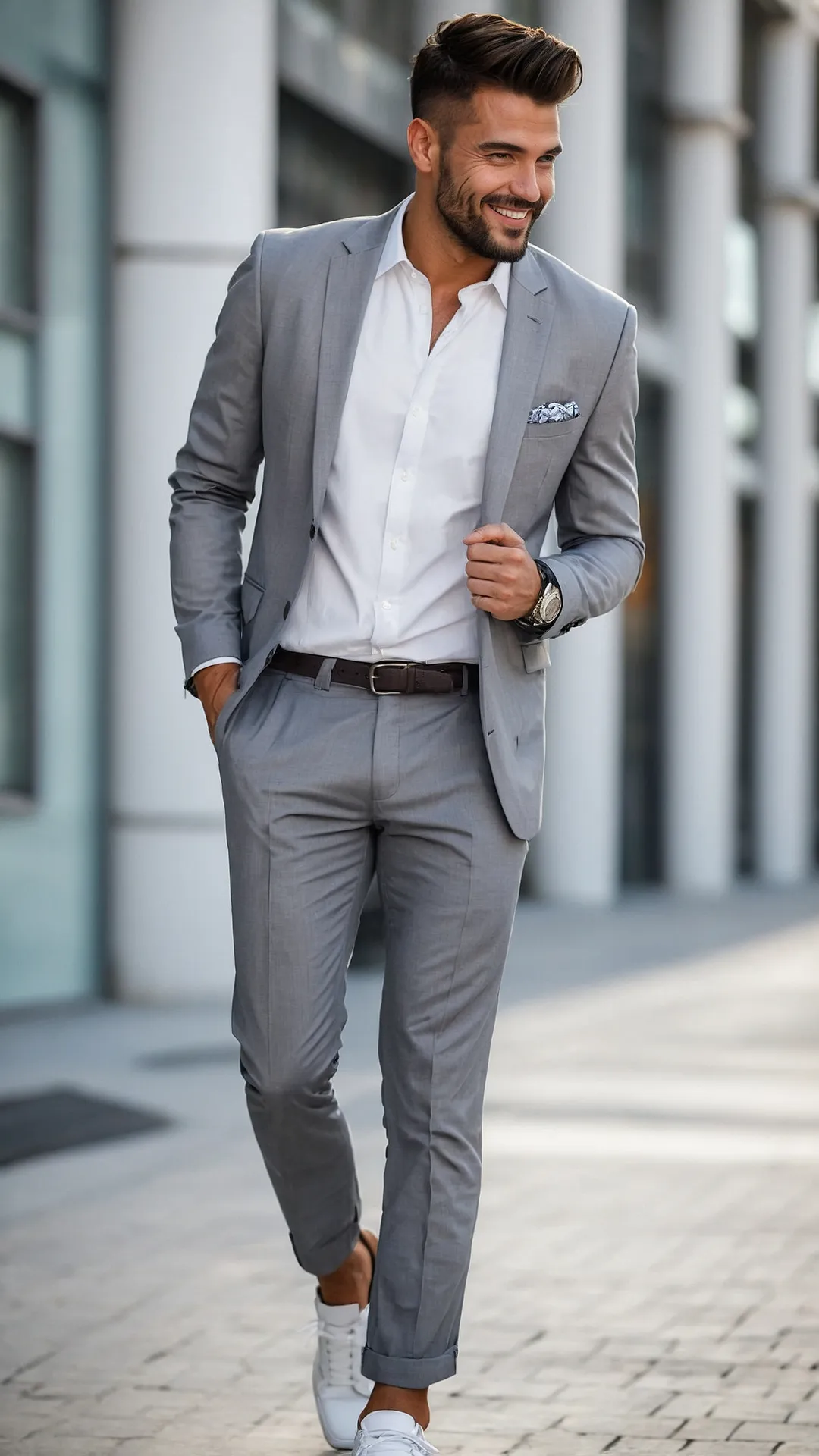 Suit & Sneaker Synergy