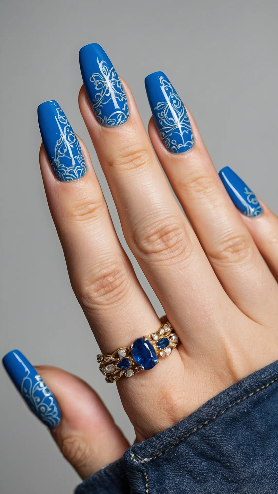 Navy Noir Nails