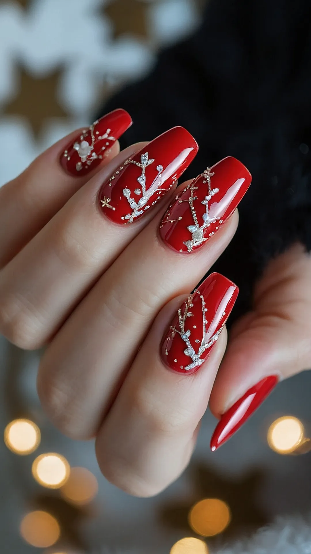 Sparkling Holiday Nails